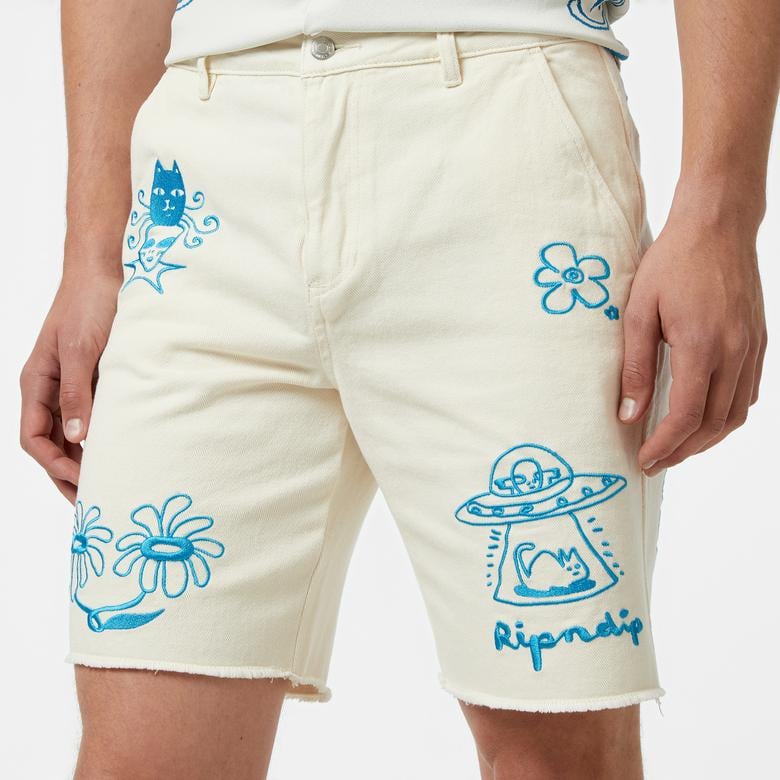 Ripndip Blonded Denim s Erkek Beyaz Şort
