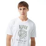 Alpha Industries Alpha Tiger Erkek Beyaz T-Shirt