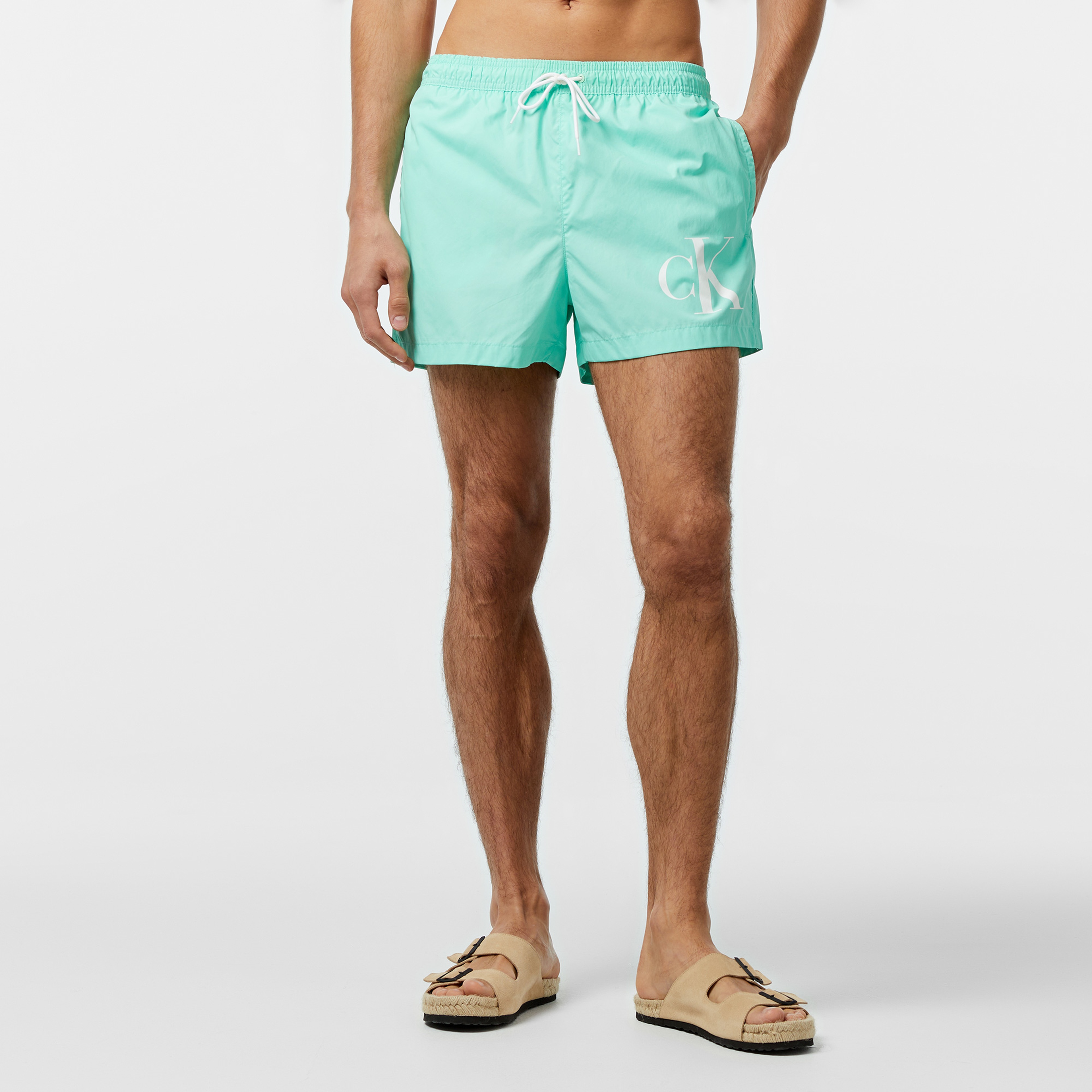 Calvin Klein Monogram Erkek Yeşil Mayo