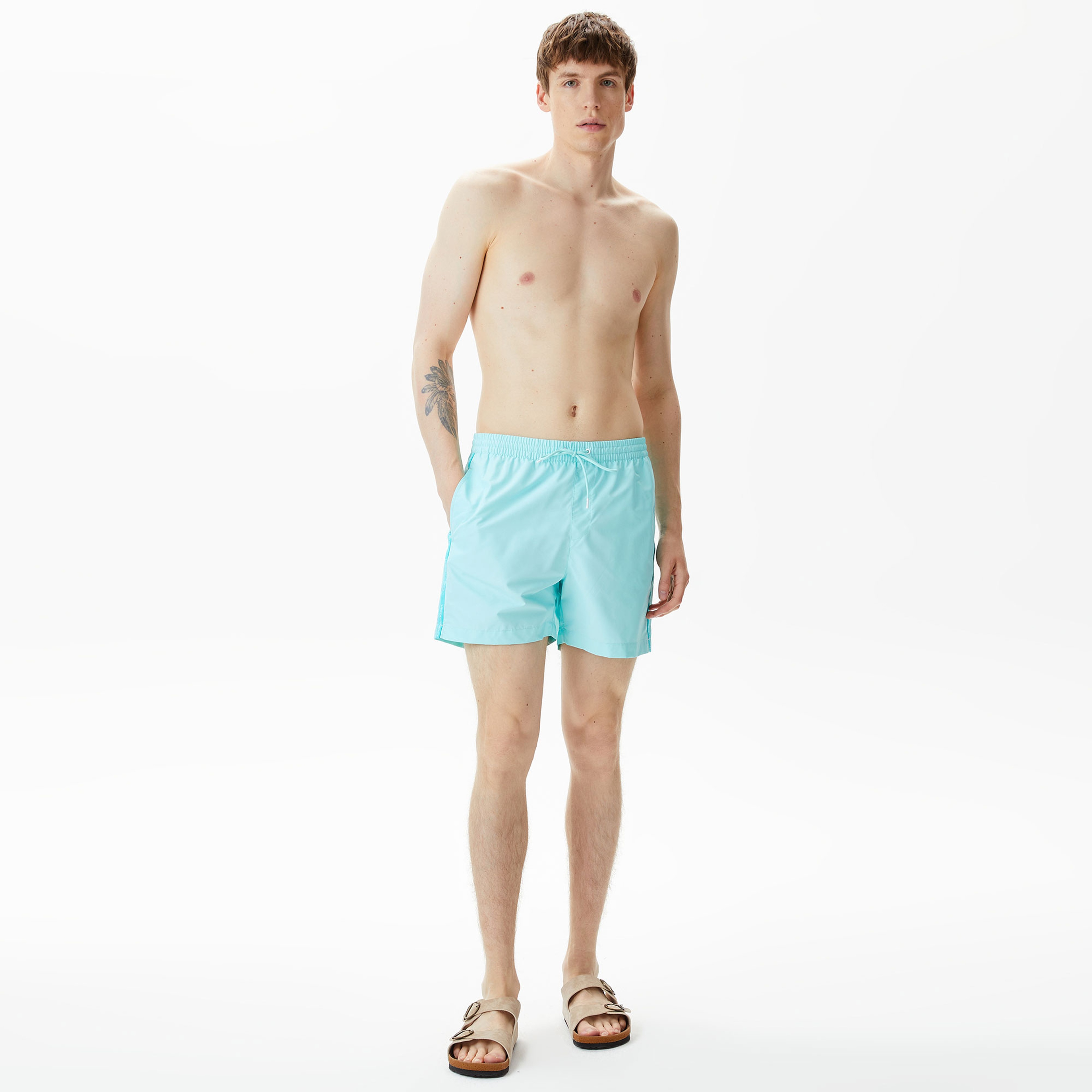 Calvin Klein Core Logo Tape Erkek Mavi Deniz Şortu