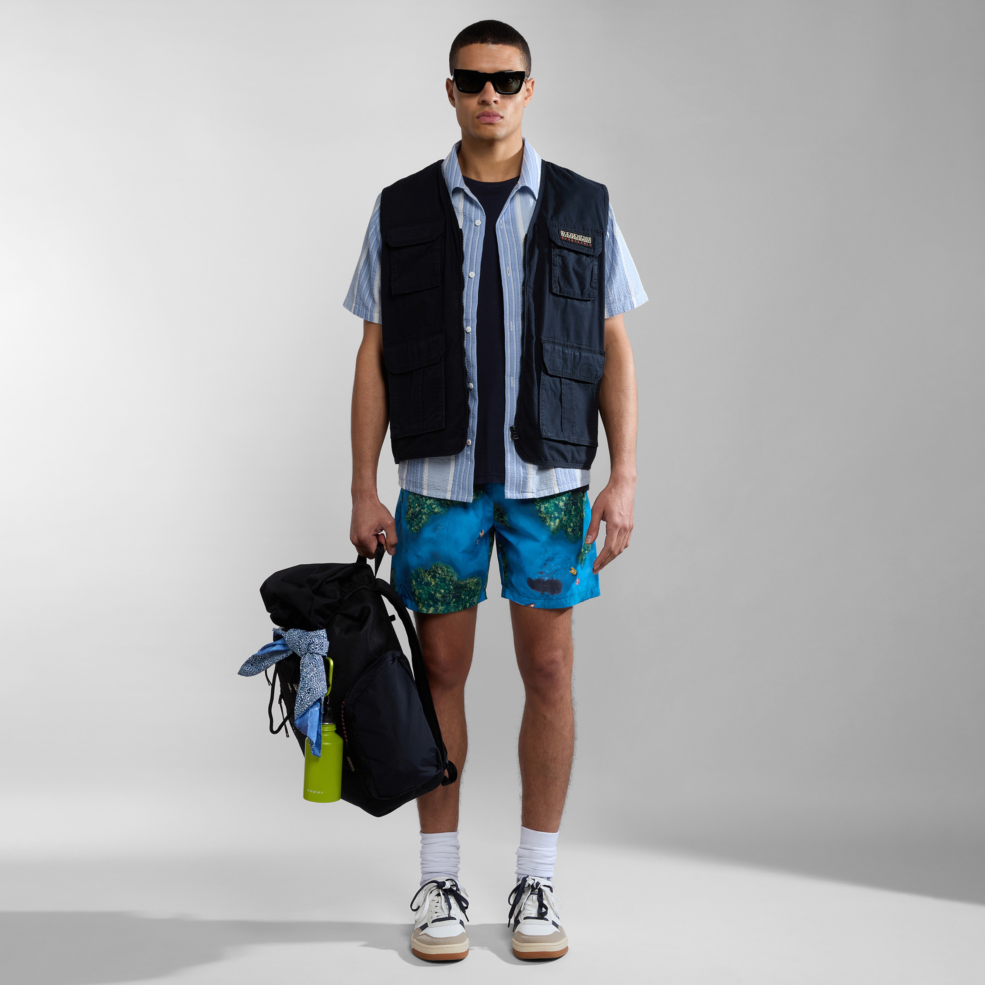 Napapijri V-inuvik Erkek Mavi Deniz Şortu