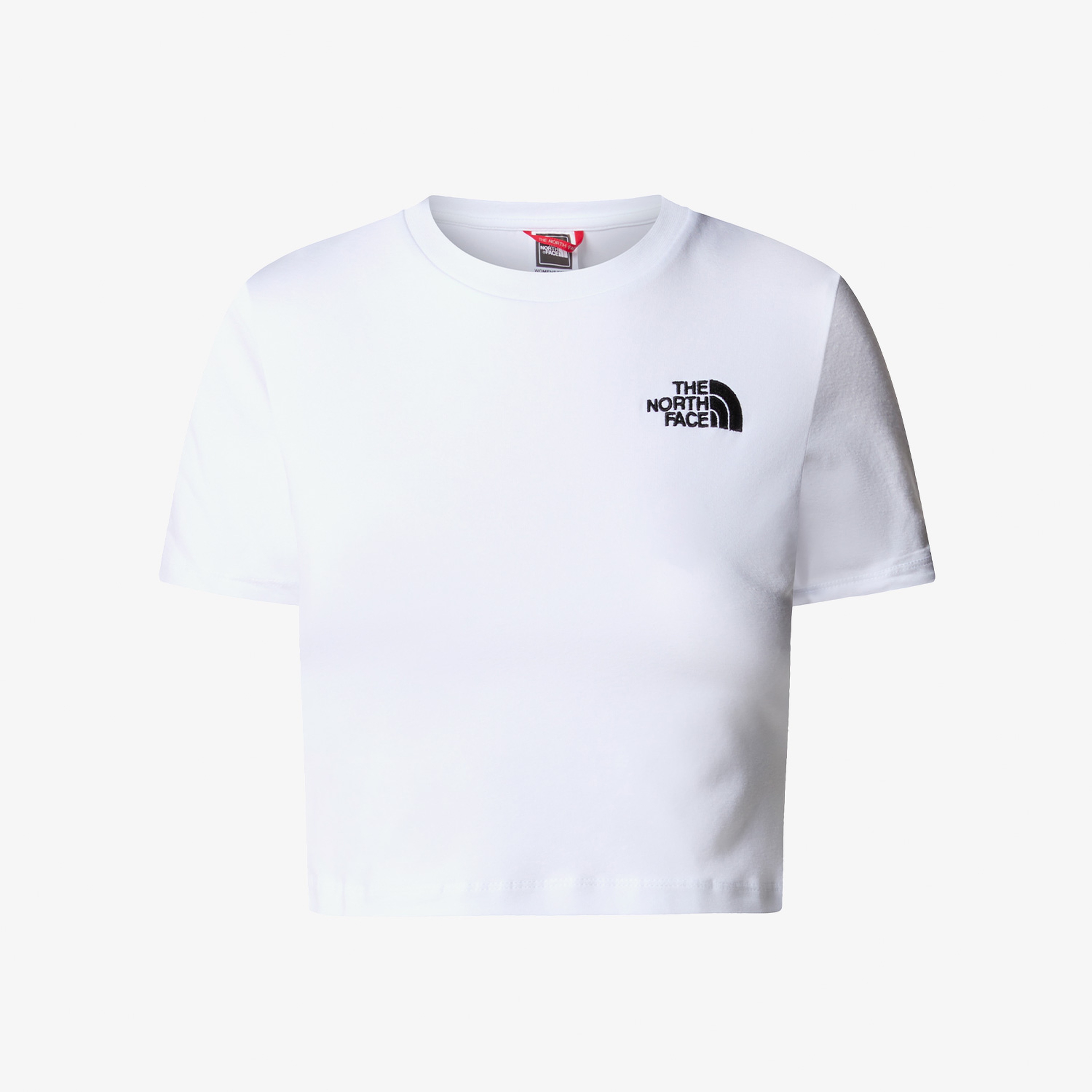 The North Face S/S Essential Slim Kadın Beyaz Crop T-Shirt
