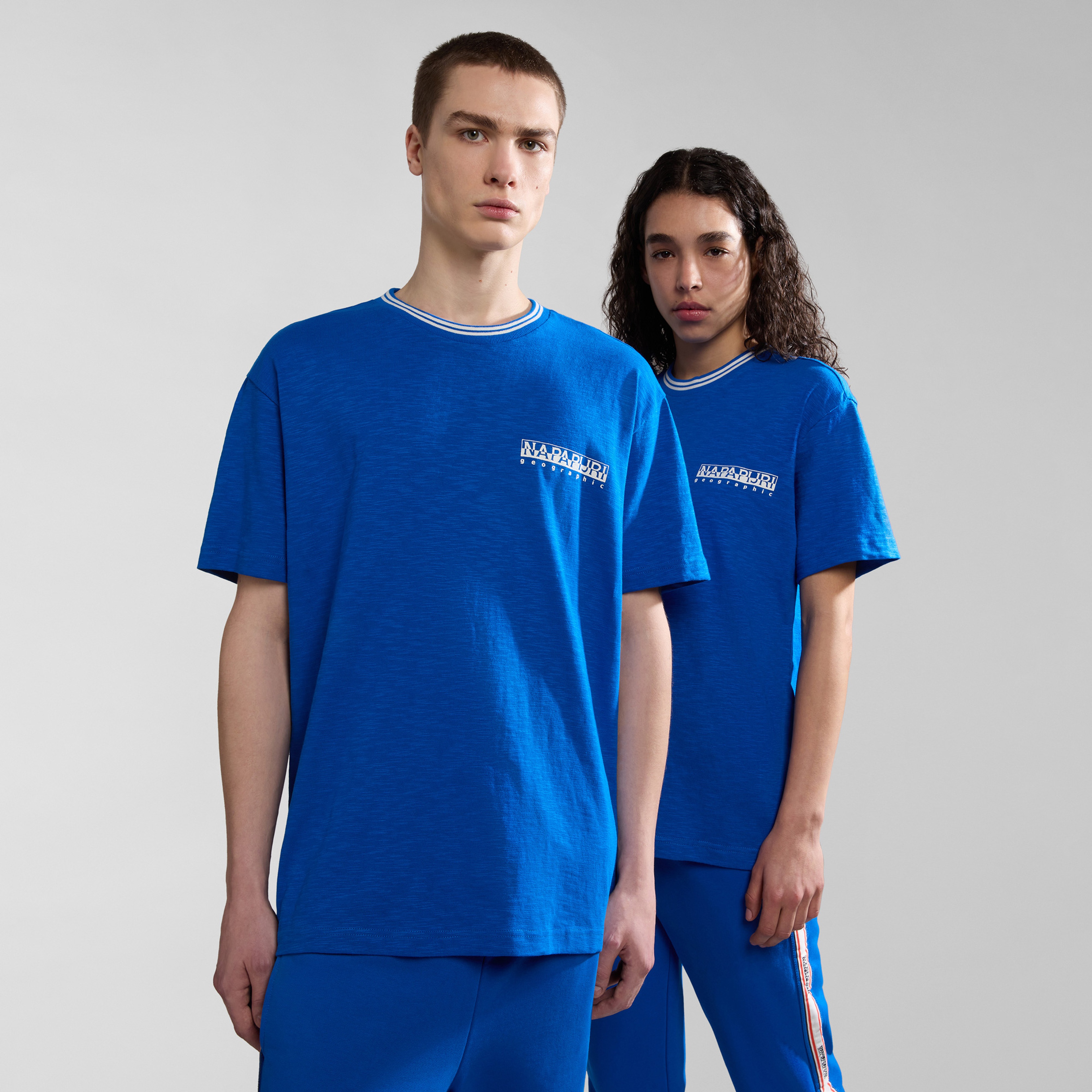 Napapijri S-Grober Unisex Mavi T-Shirt