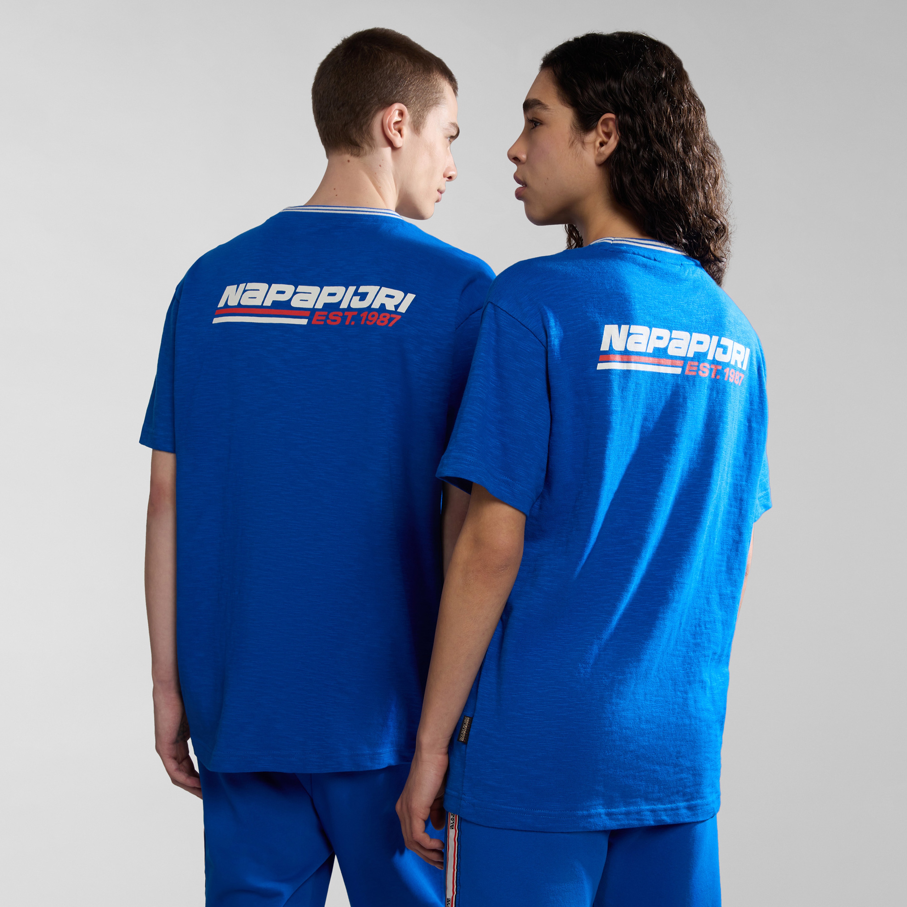 Napapijri S-Grober Unisex Mavi T-Shirt