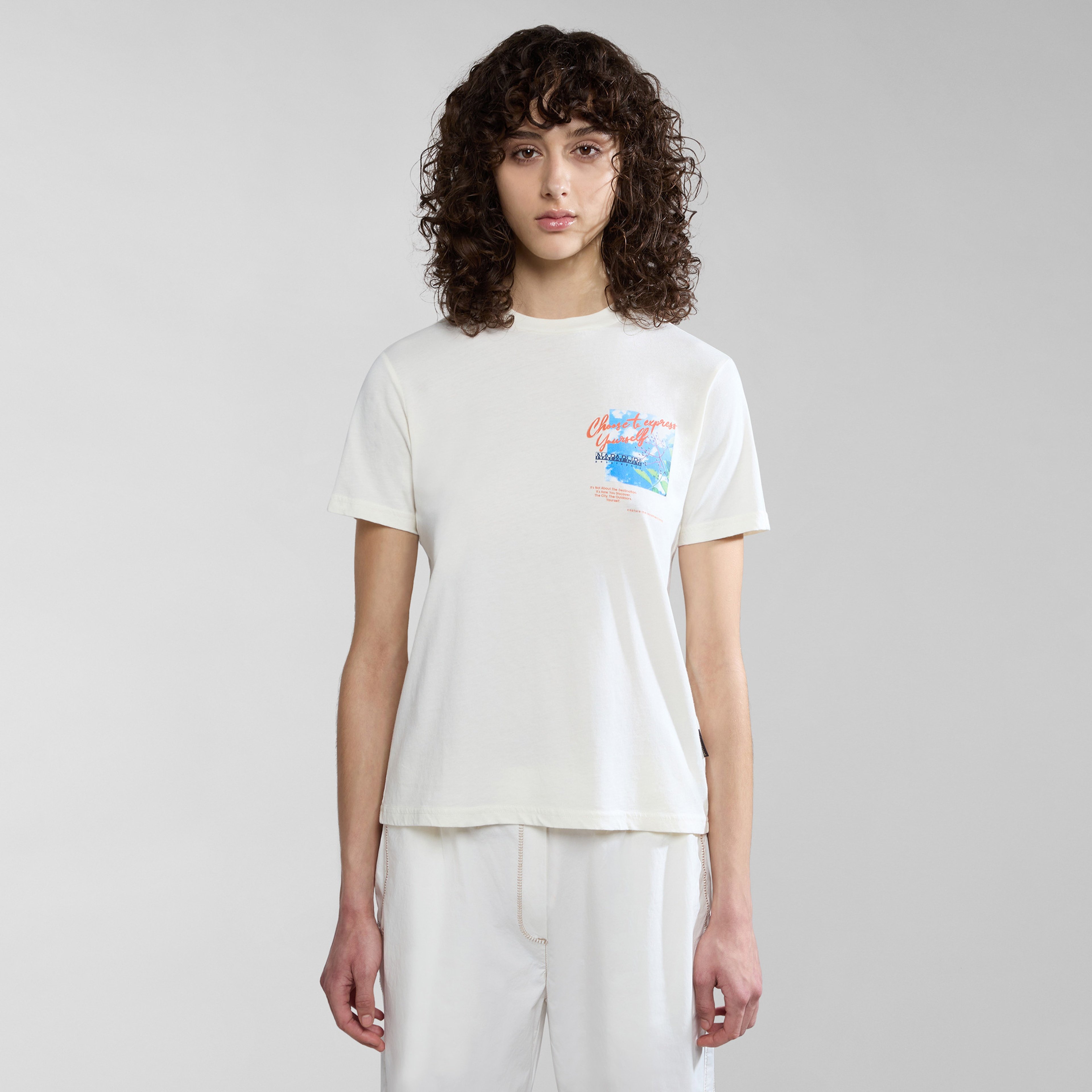 Napapijri S-Yukon W Kadın Beyaz T-Shirt