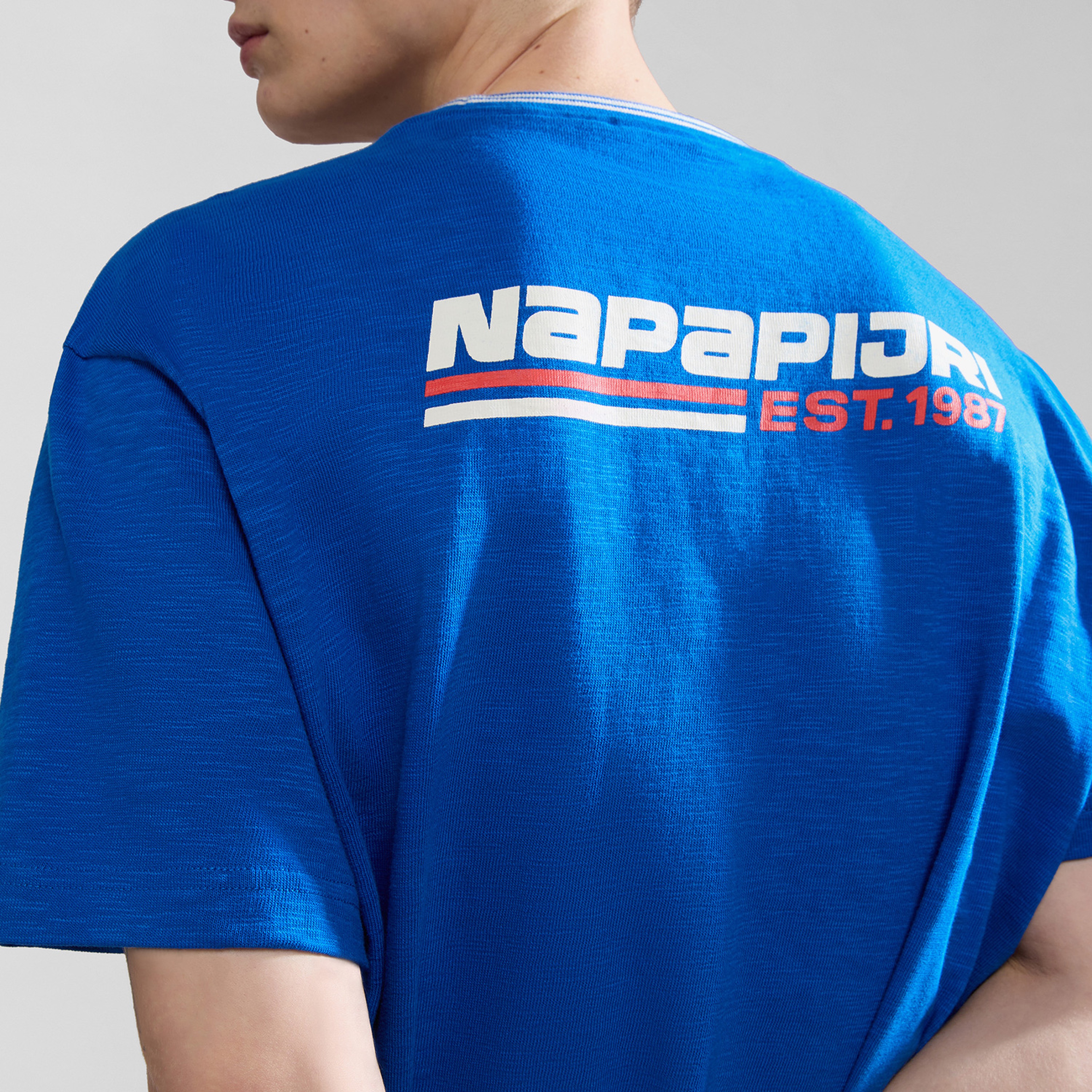 Napapijri S-Grober Unisex Mavi T-Shirt