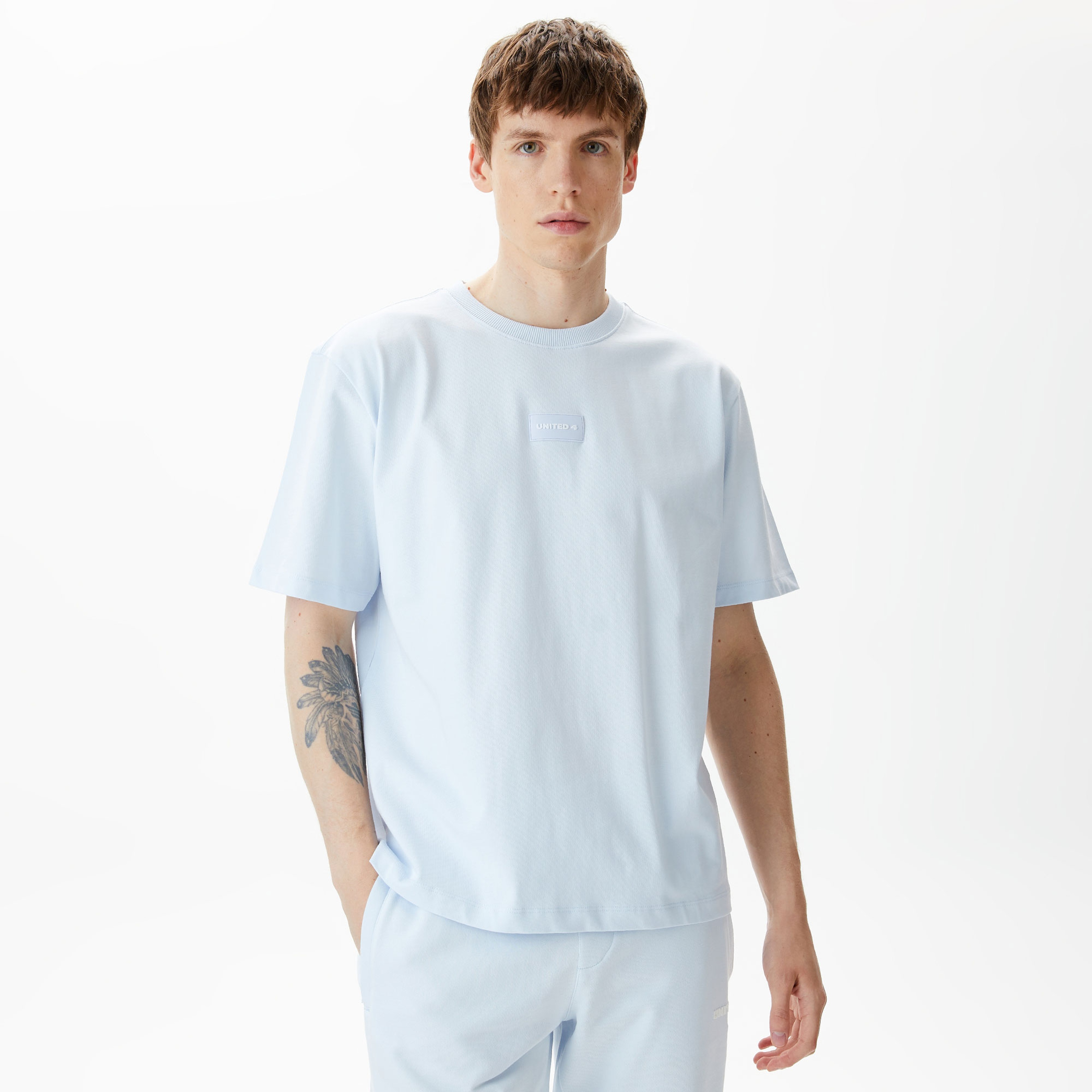 UNITED4 Erkek Mavi T-Shirt