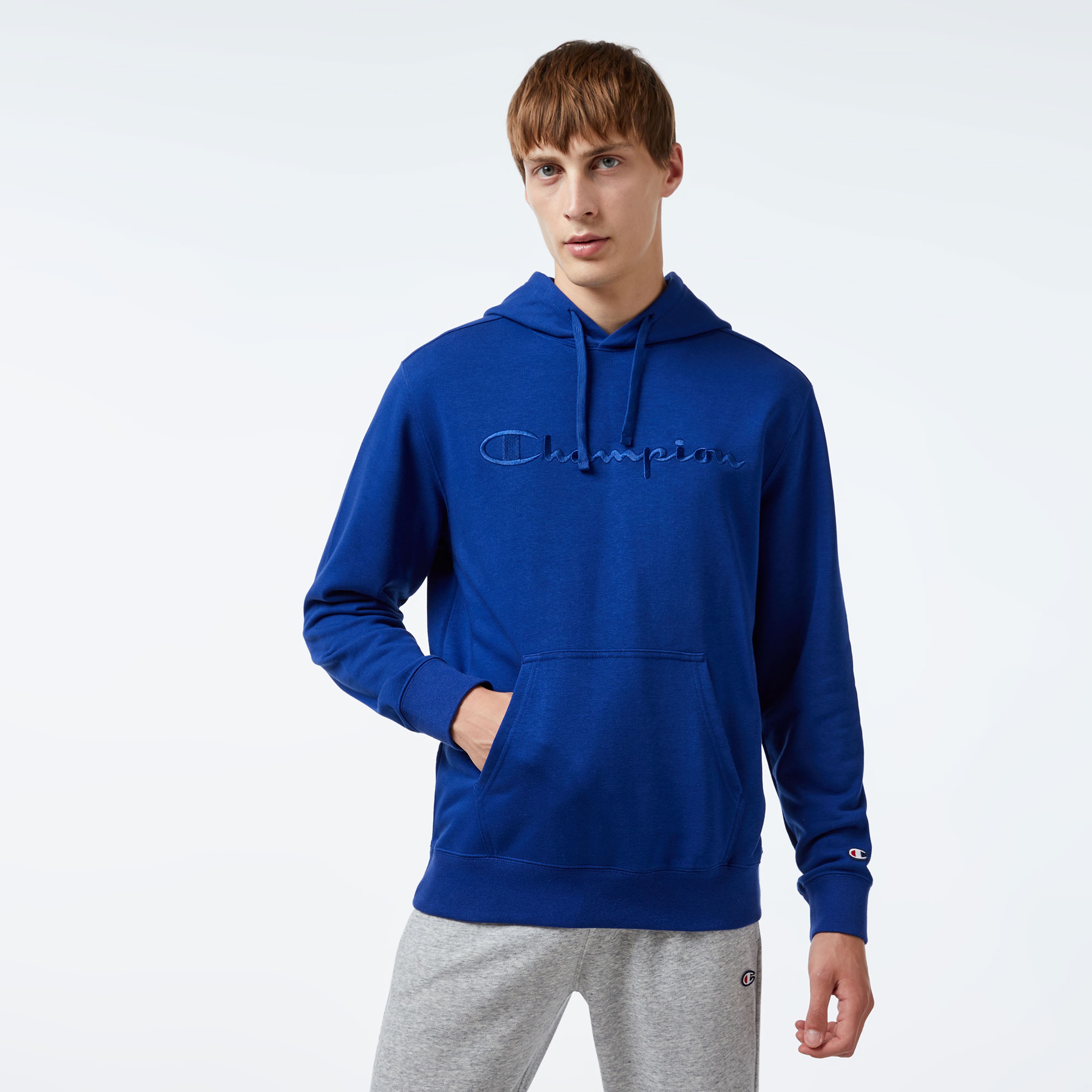 Champion Classic Erkek Mavi Hoodie