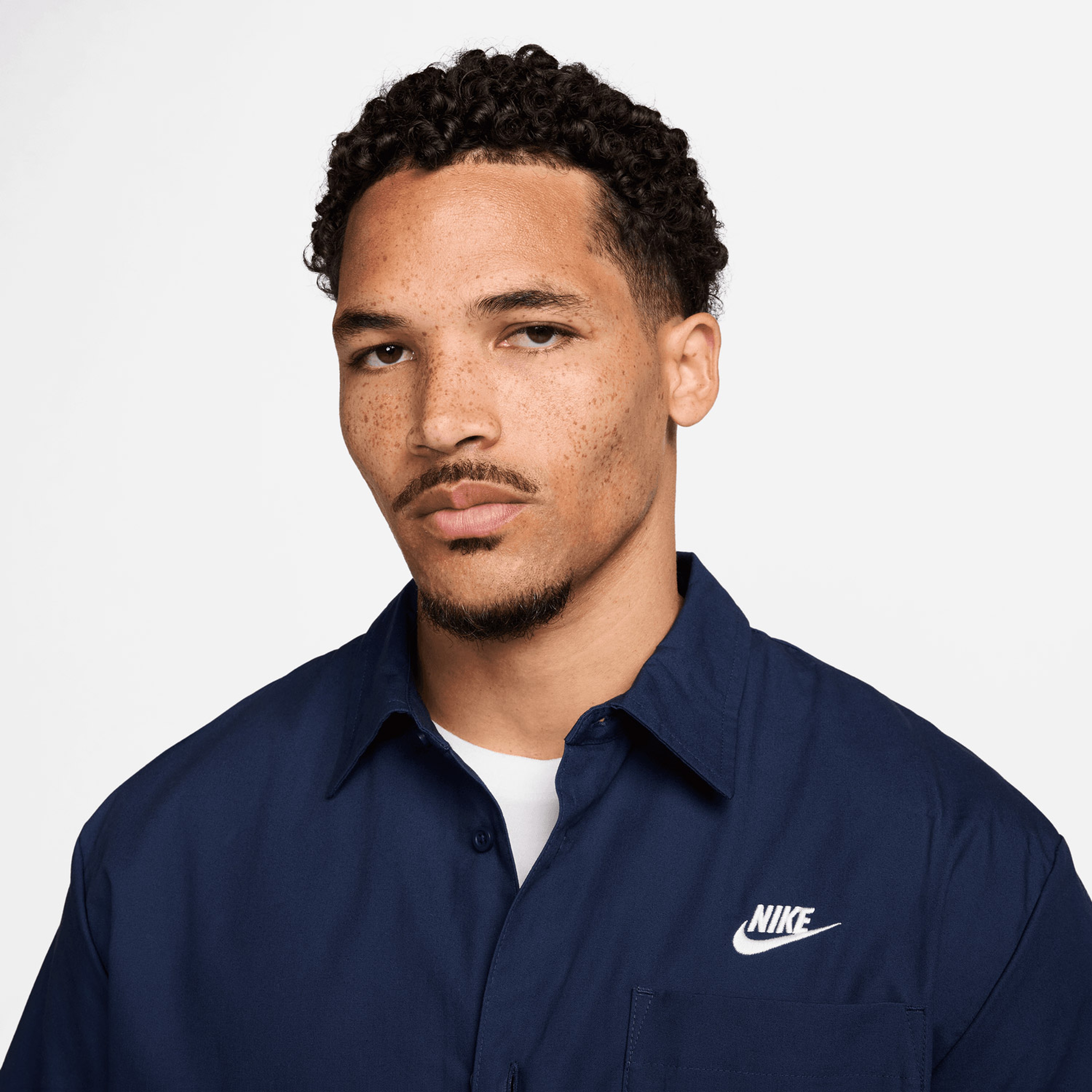 Nike Nk Club Ss Venice Top Erkek Lacivert Gömlek