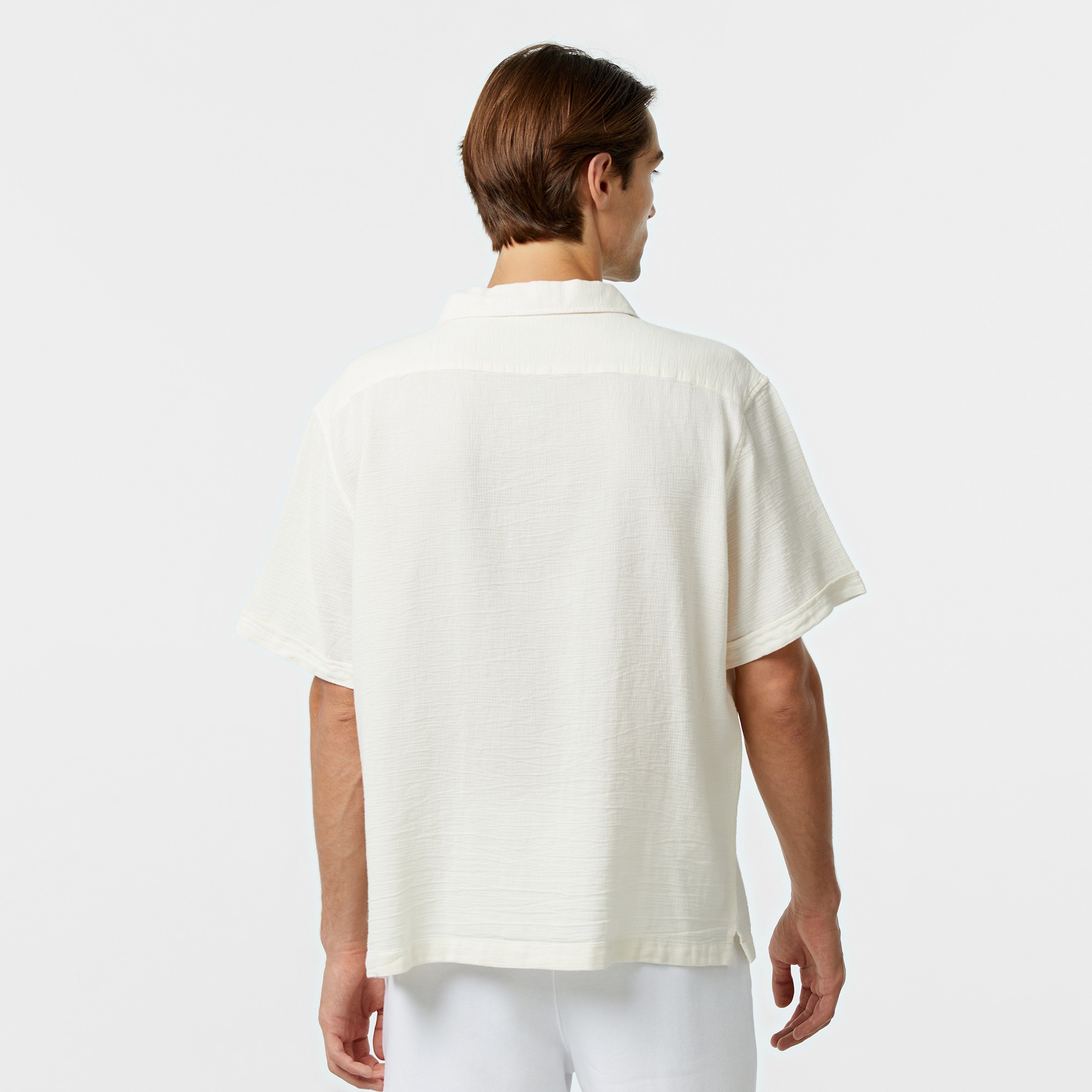 UNITED4 Oversize Erkek Krem Gömlek