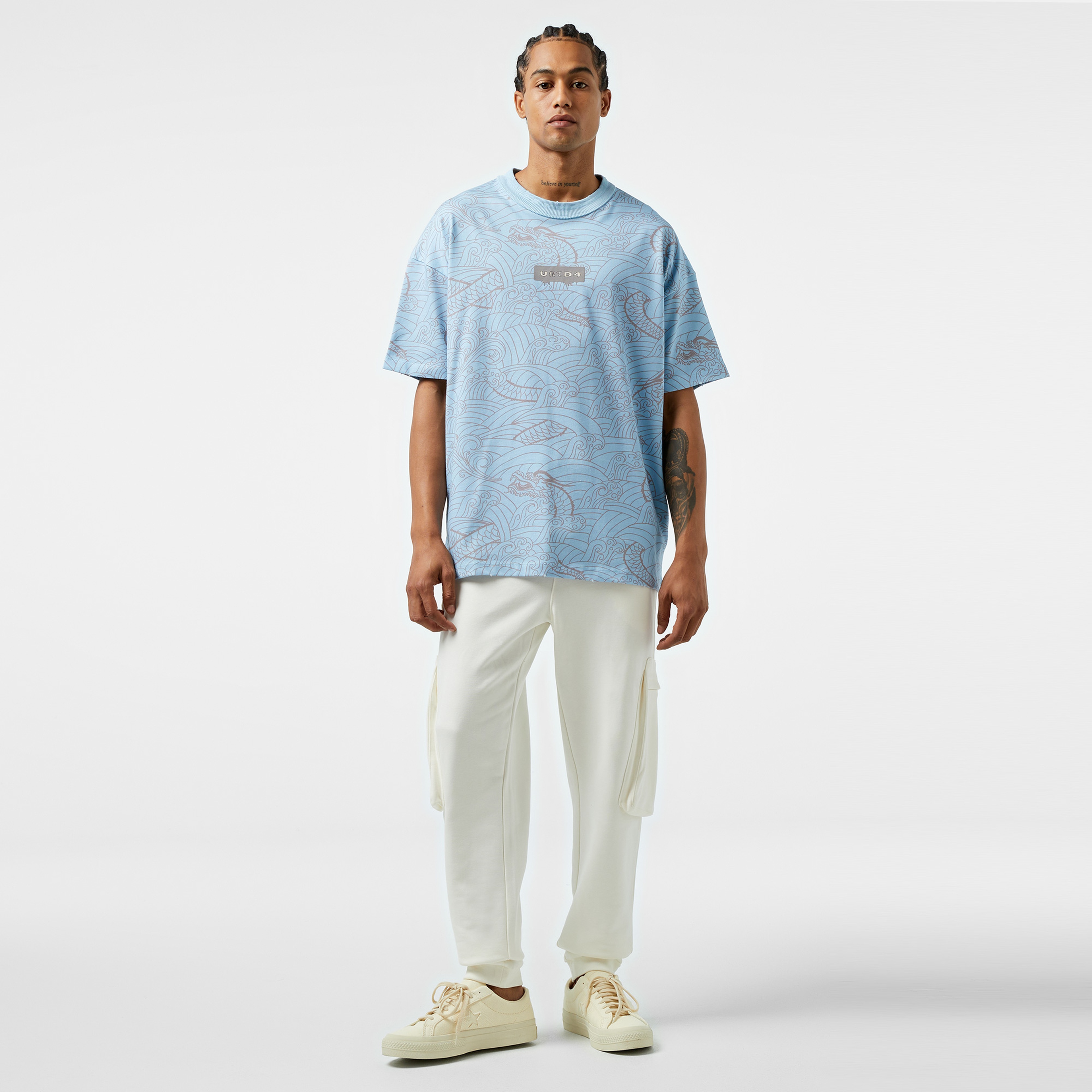 UNITED4 Erkek Mavi T-Shirt