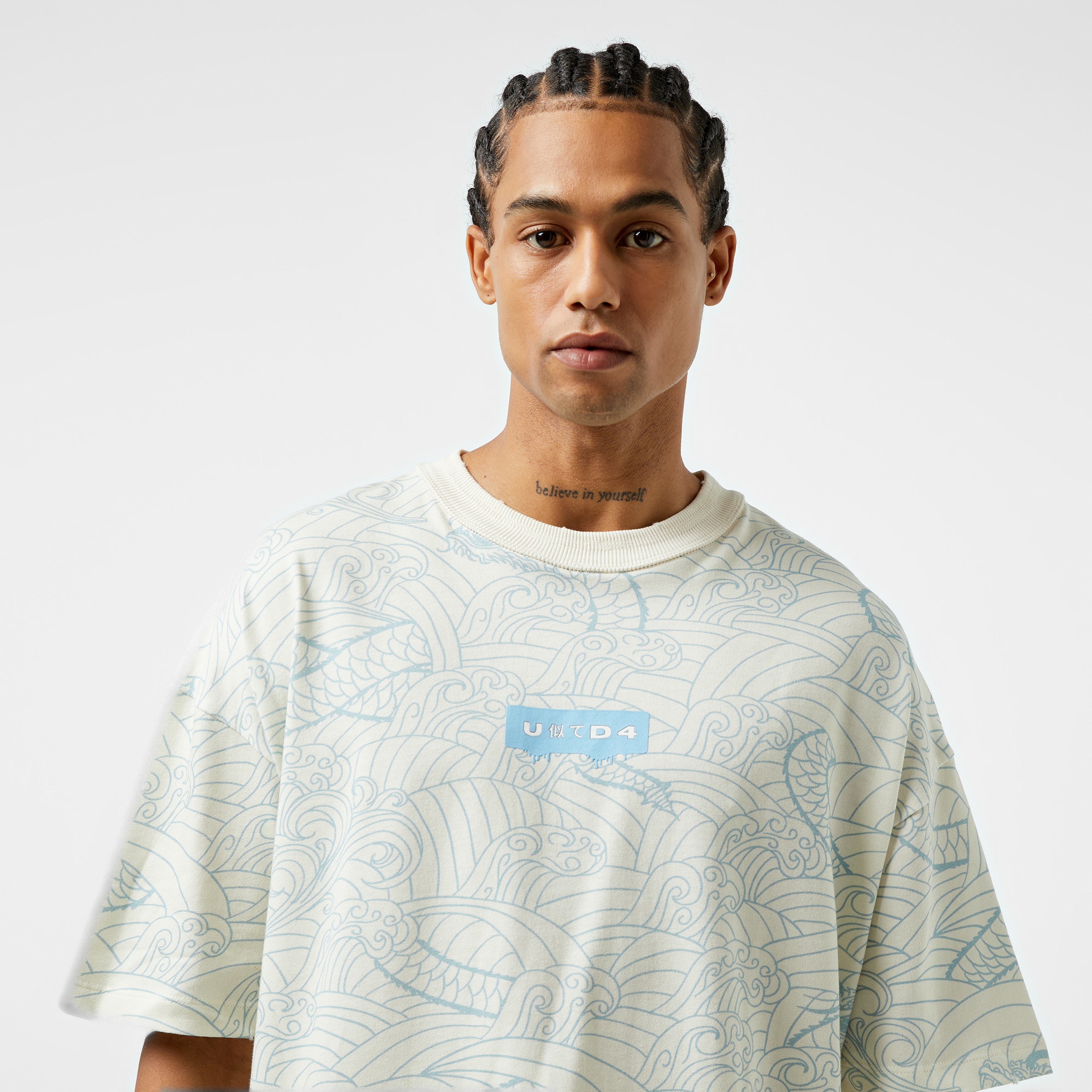 UNITED4 Erkek Krem T-Shirt