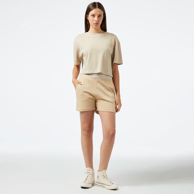 UNITED4 Kadın Bej Şort