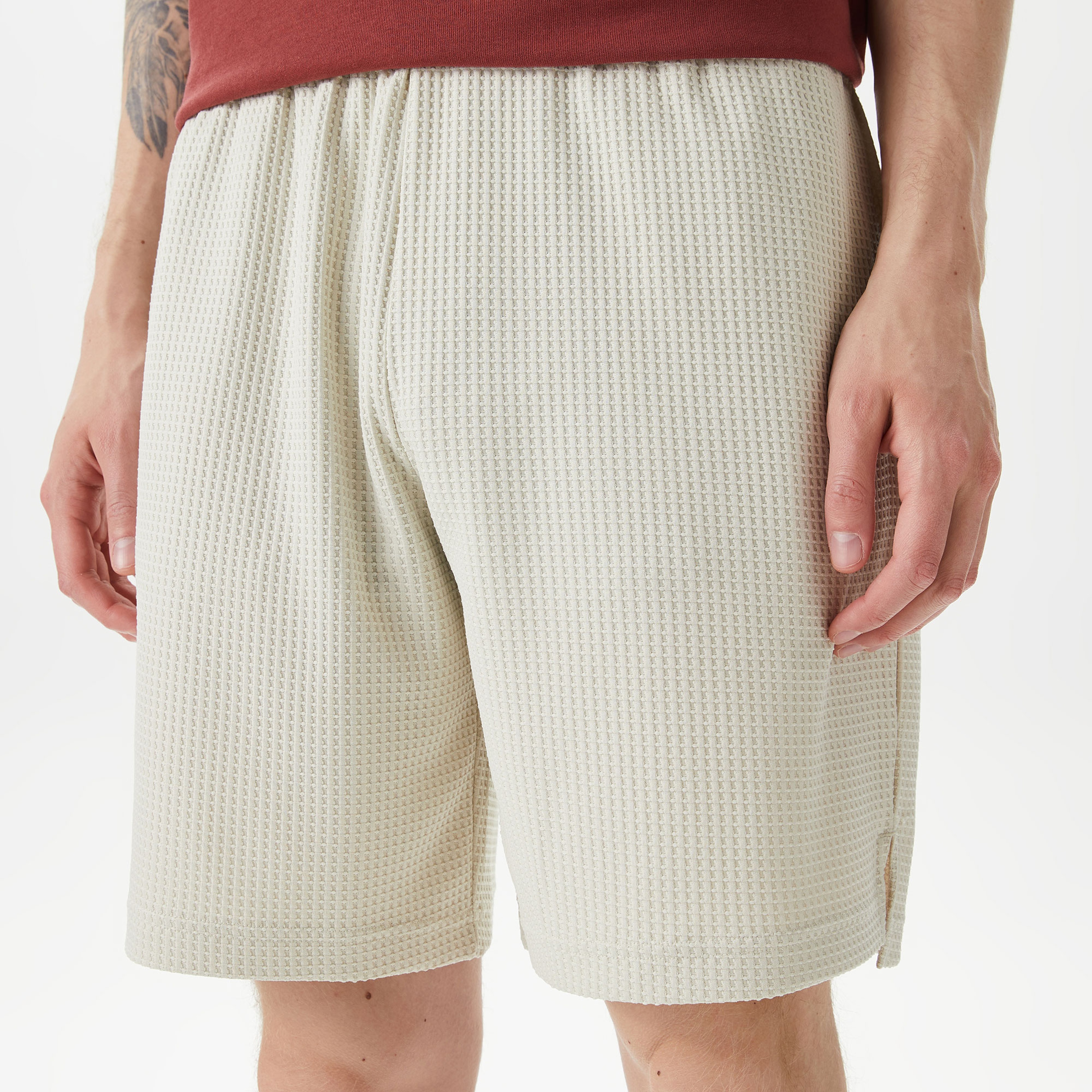 Under Armour Rival Waffle Crew Erkek Bej Şort