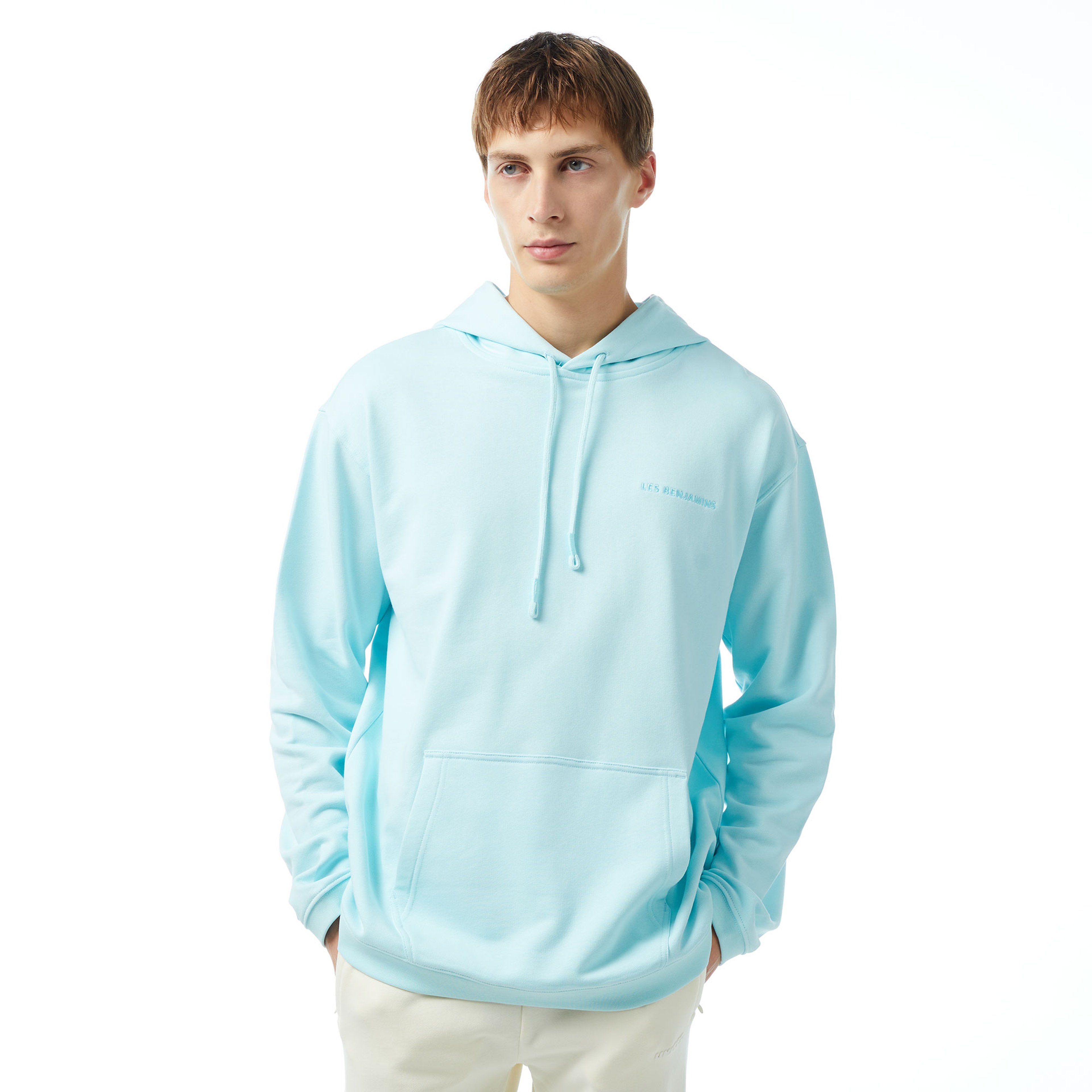 Les Benjamins 307 Erkek Mavi Hoodie