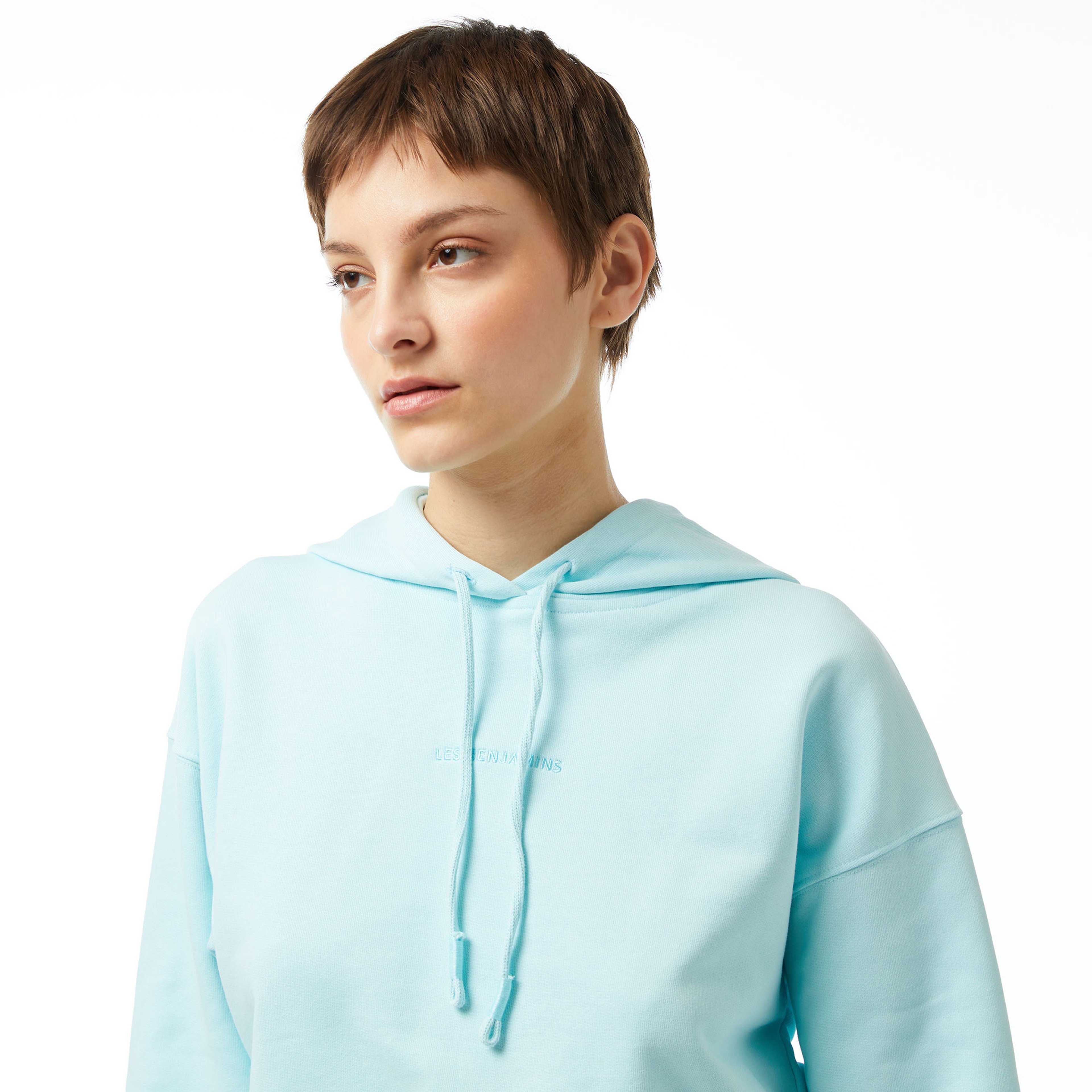 Les Benjamins 307 Kadın Mavi Hoodie