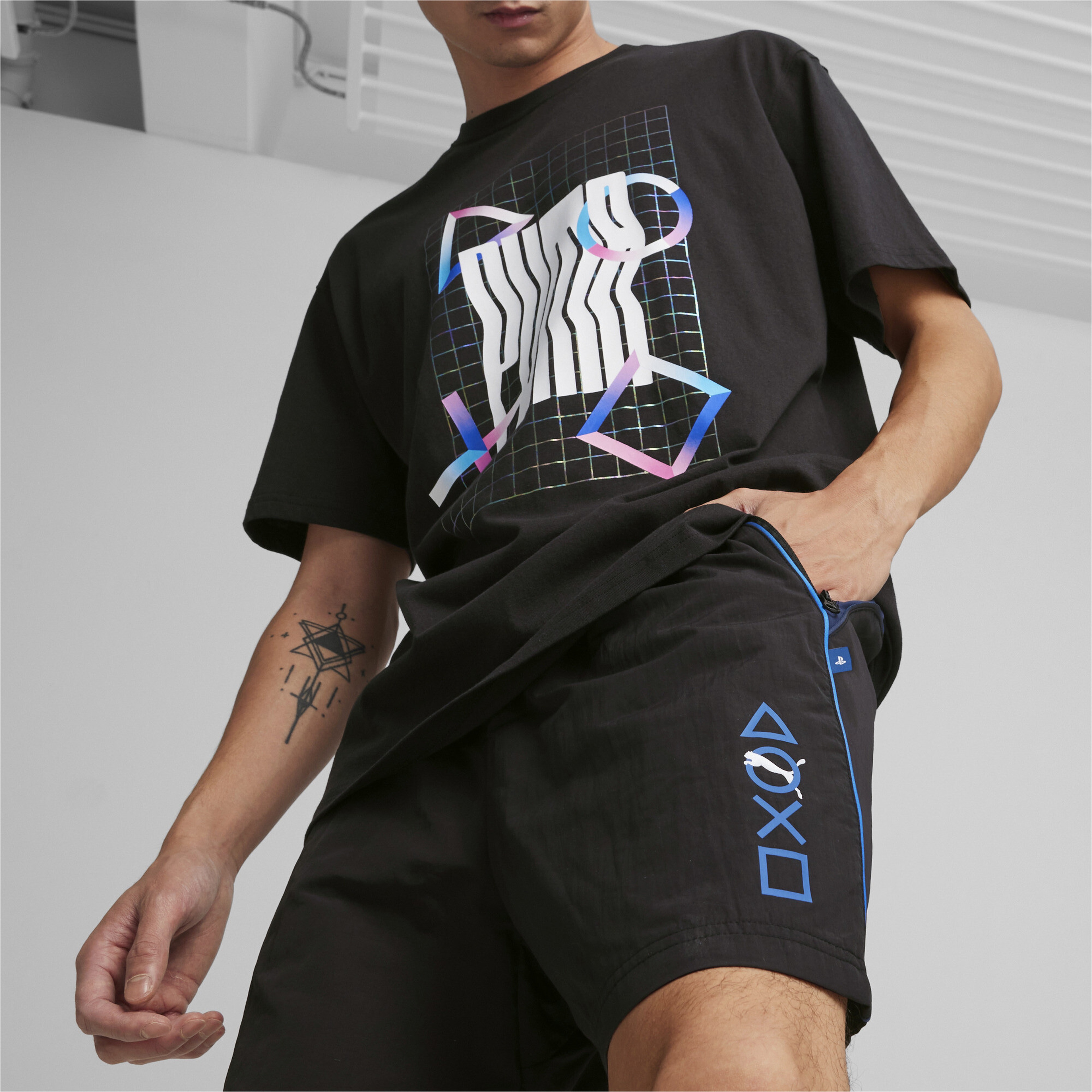 Puma X Playstation Erkek Siyah Şort