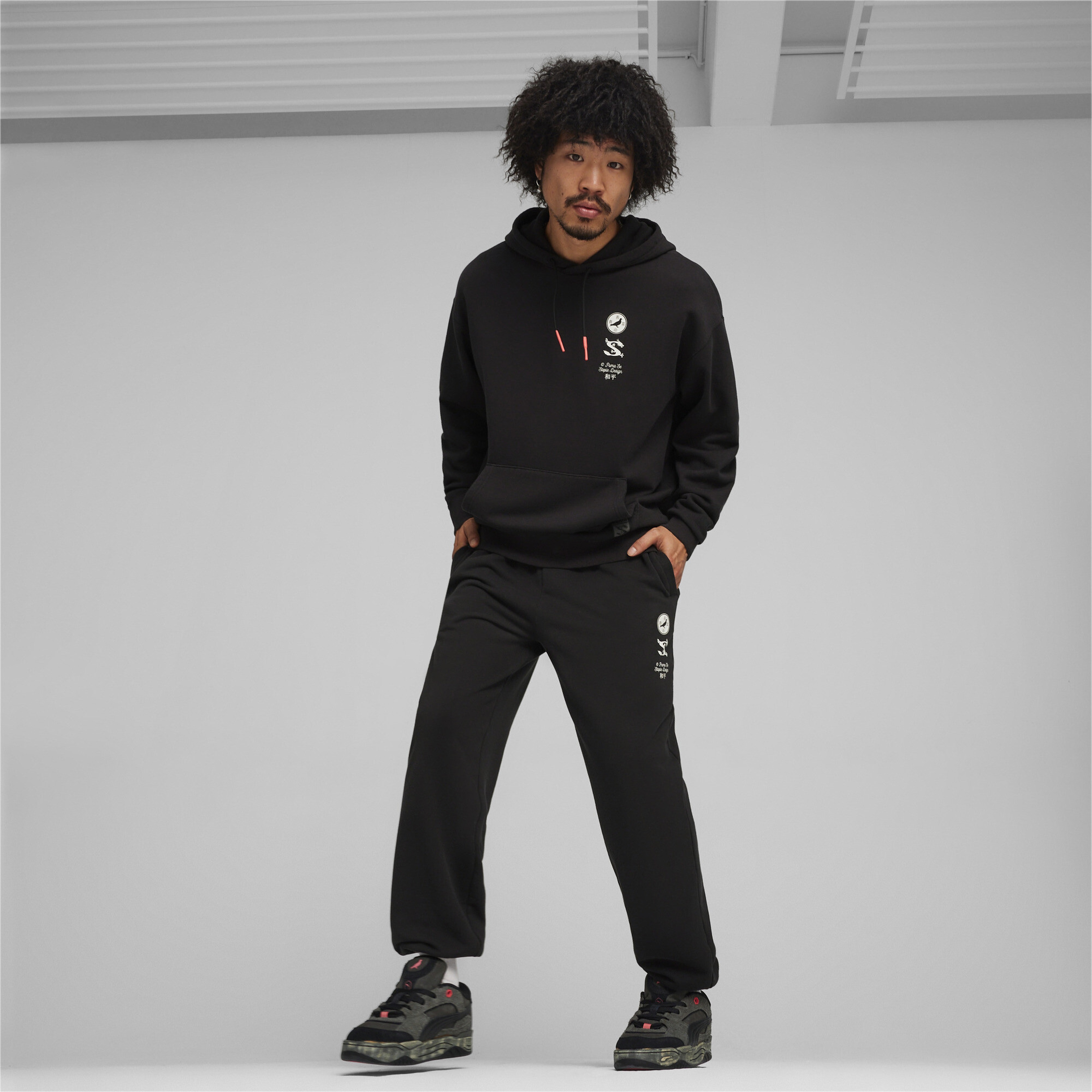 Puma X Staple Graphic Erkek Siyah Sweatshirt