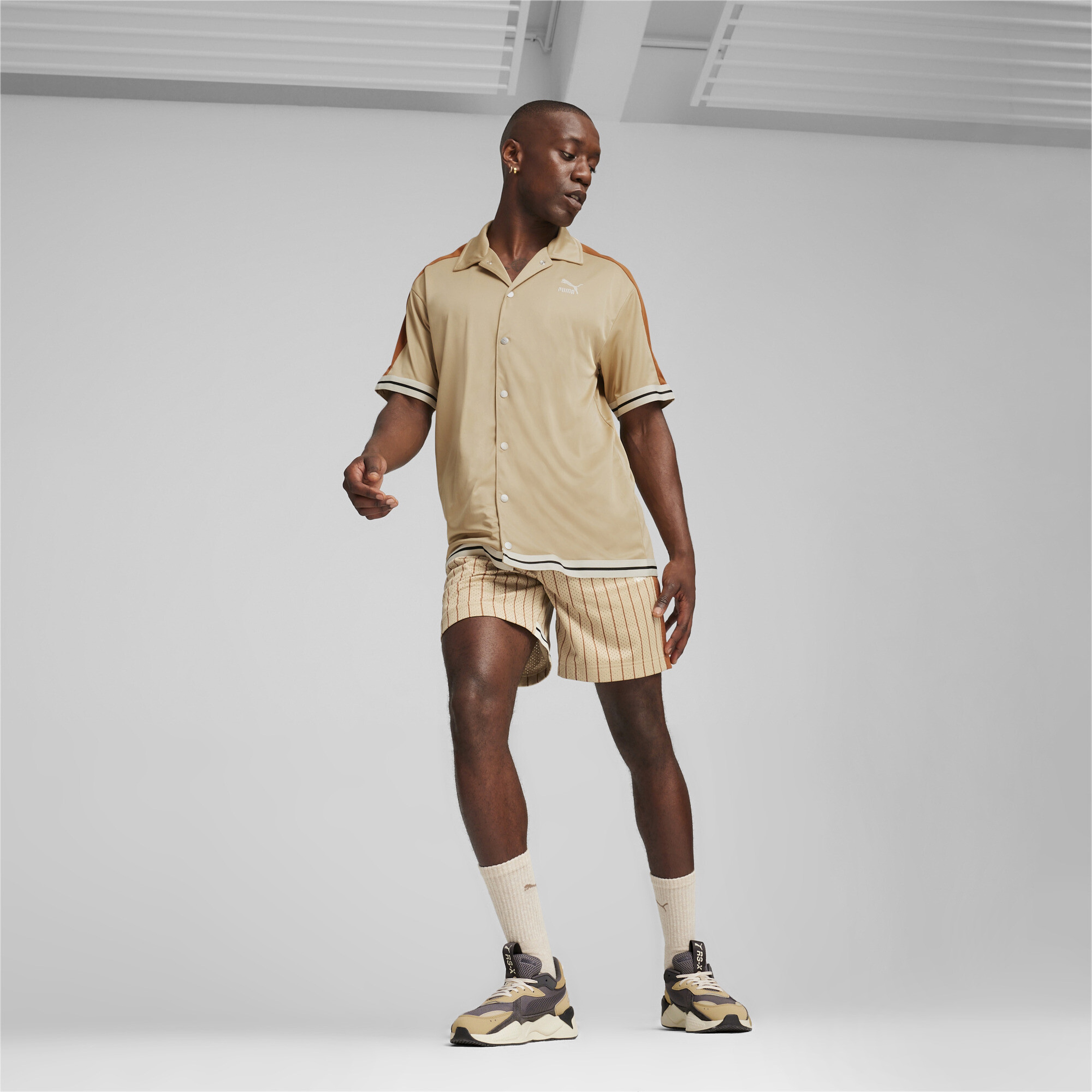 Puma T7 Shooting Erkek Bej Gömlek