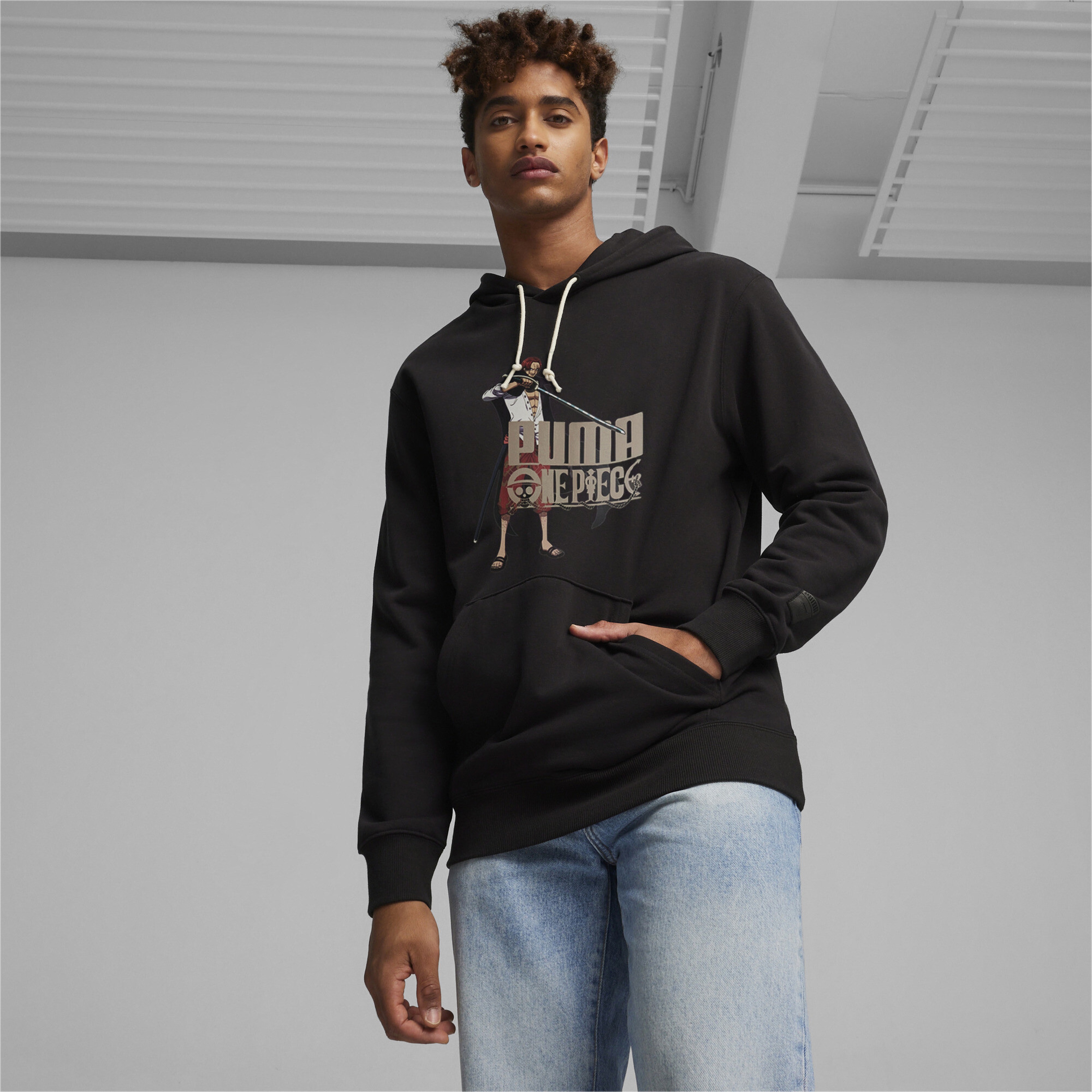 Puma X One Piece Erkek Siyah Hoodie