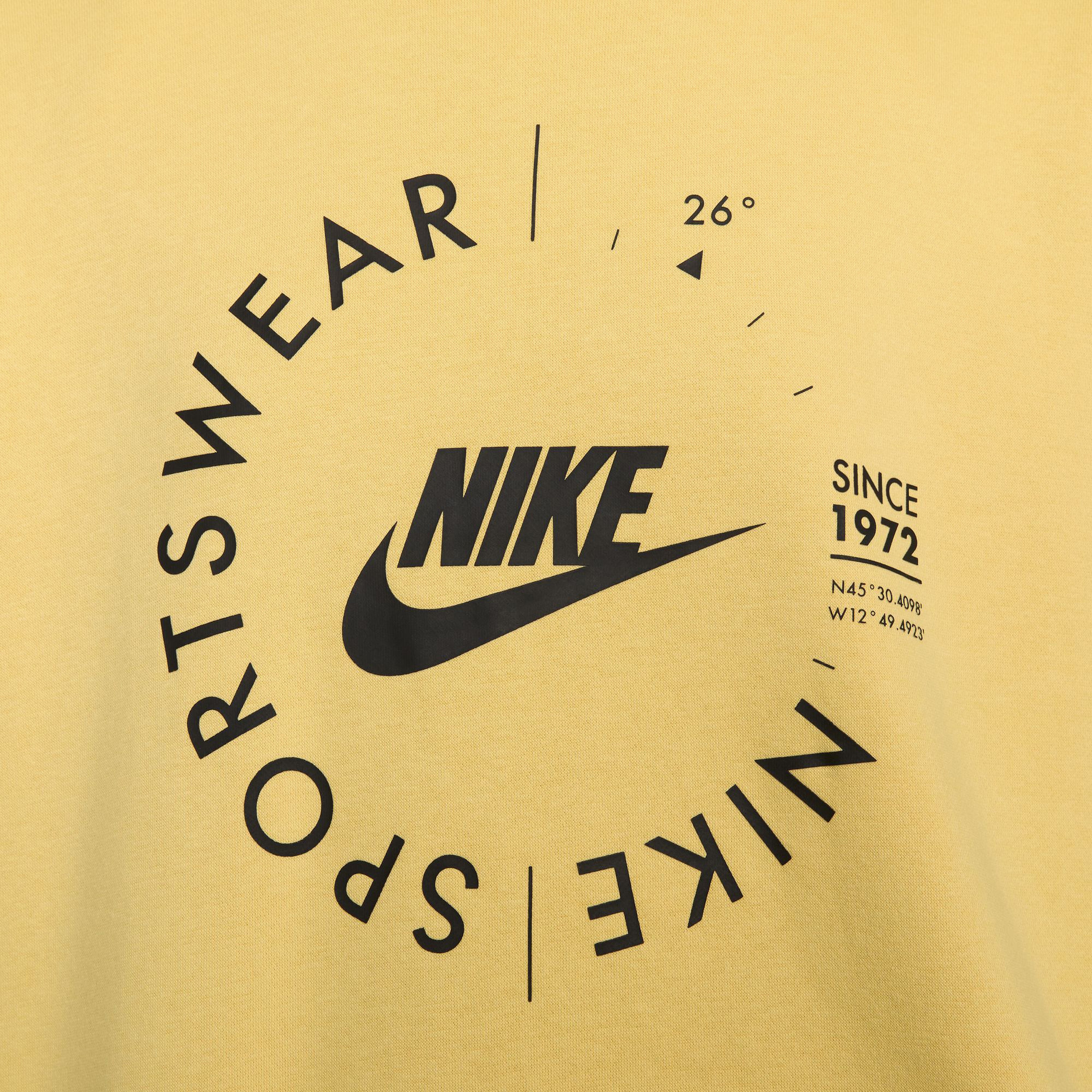 Nike Sportswear Oversized Sports Utility Crew-Neck Kadın Sarı Sweatshirt