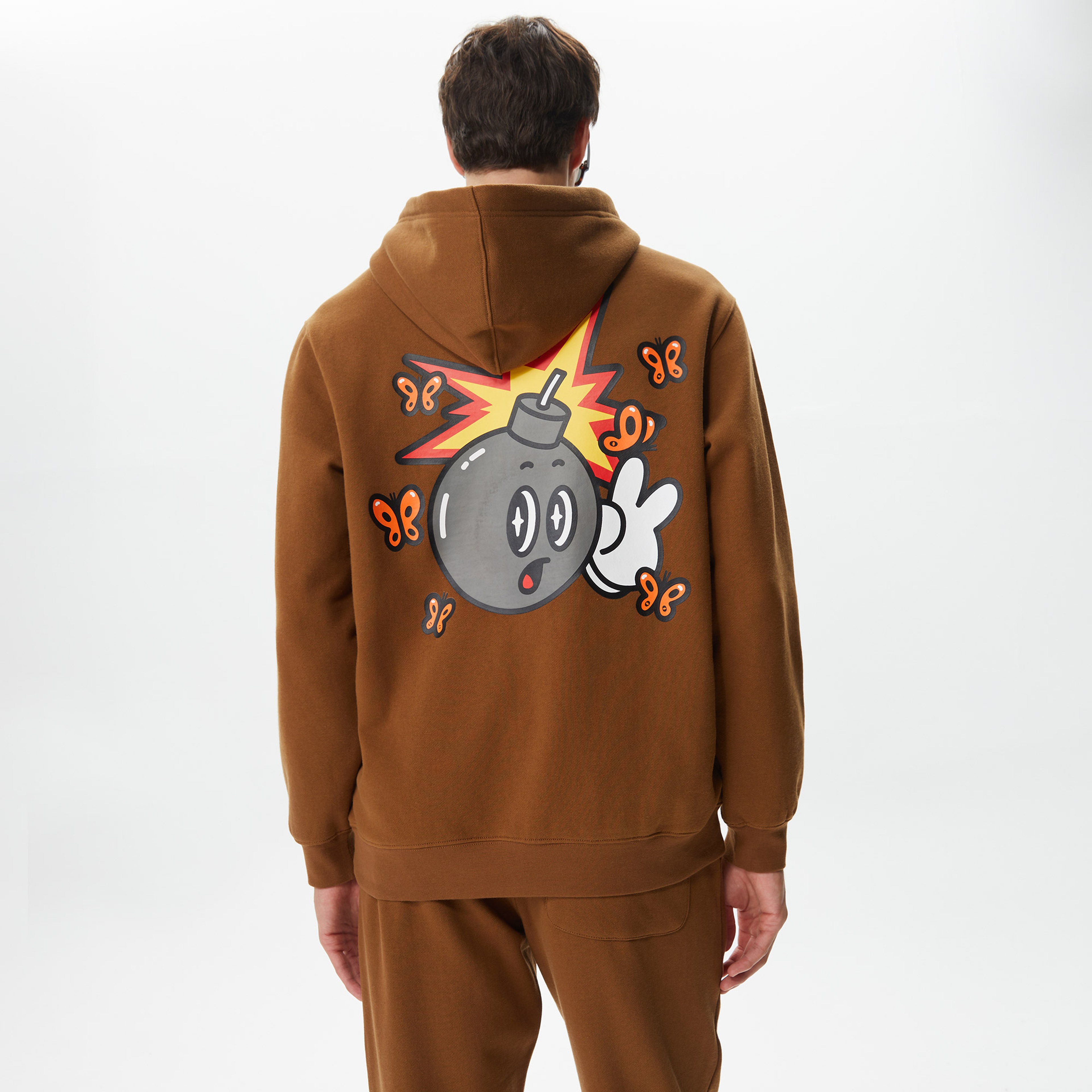 The Hundreds League Erkek Kahverengi Hoodie