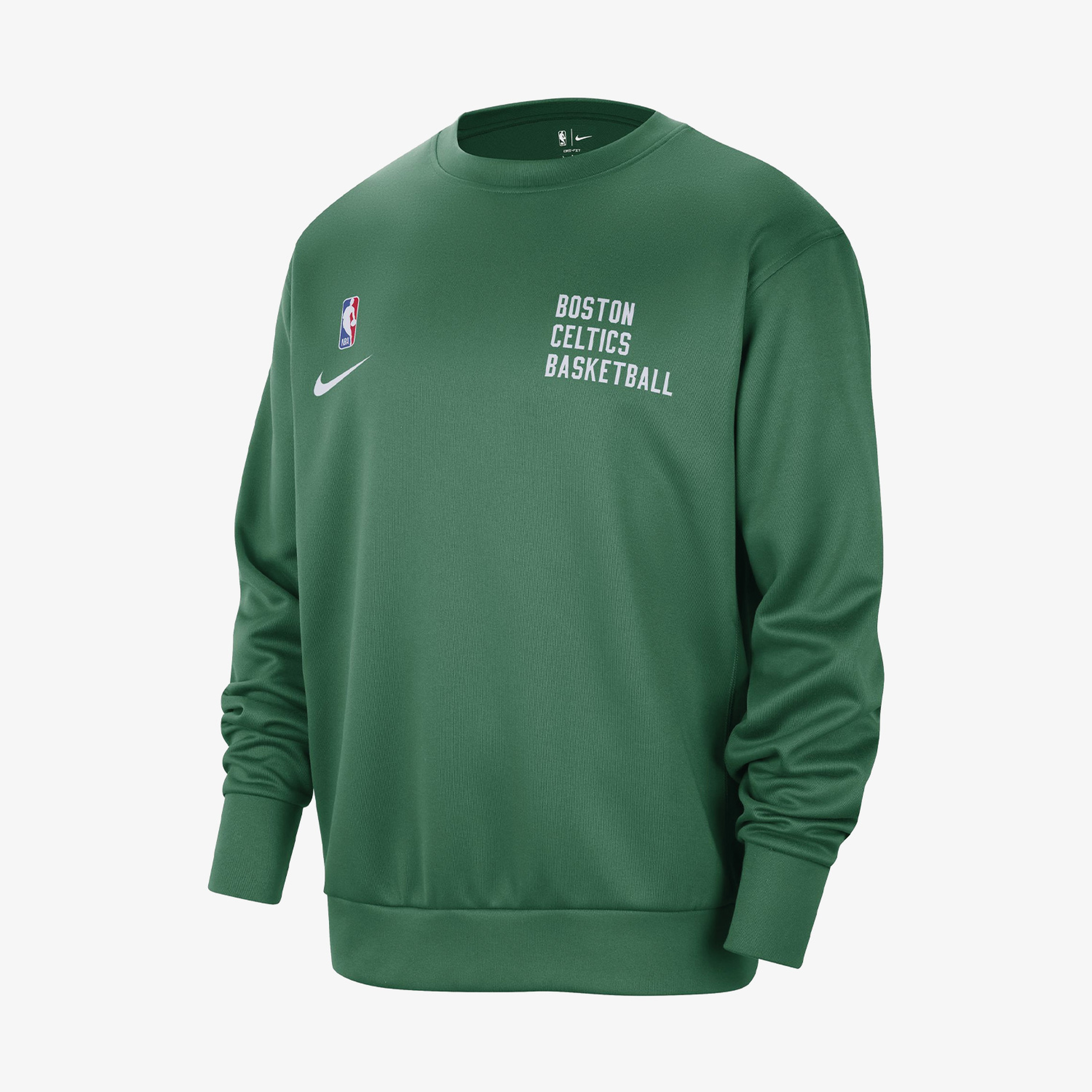 Nike Boston Celtics Dri-FIT Spotlight Crew Neck Erkek Yeşil Sweatshirt