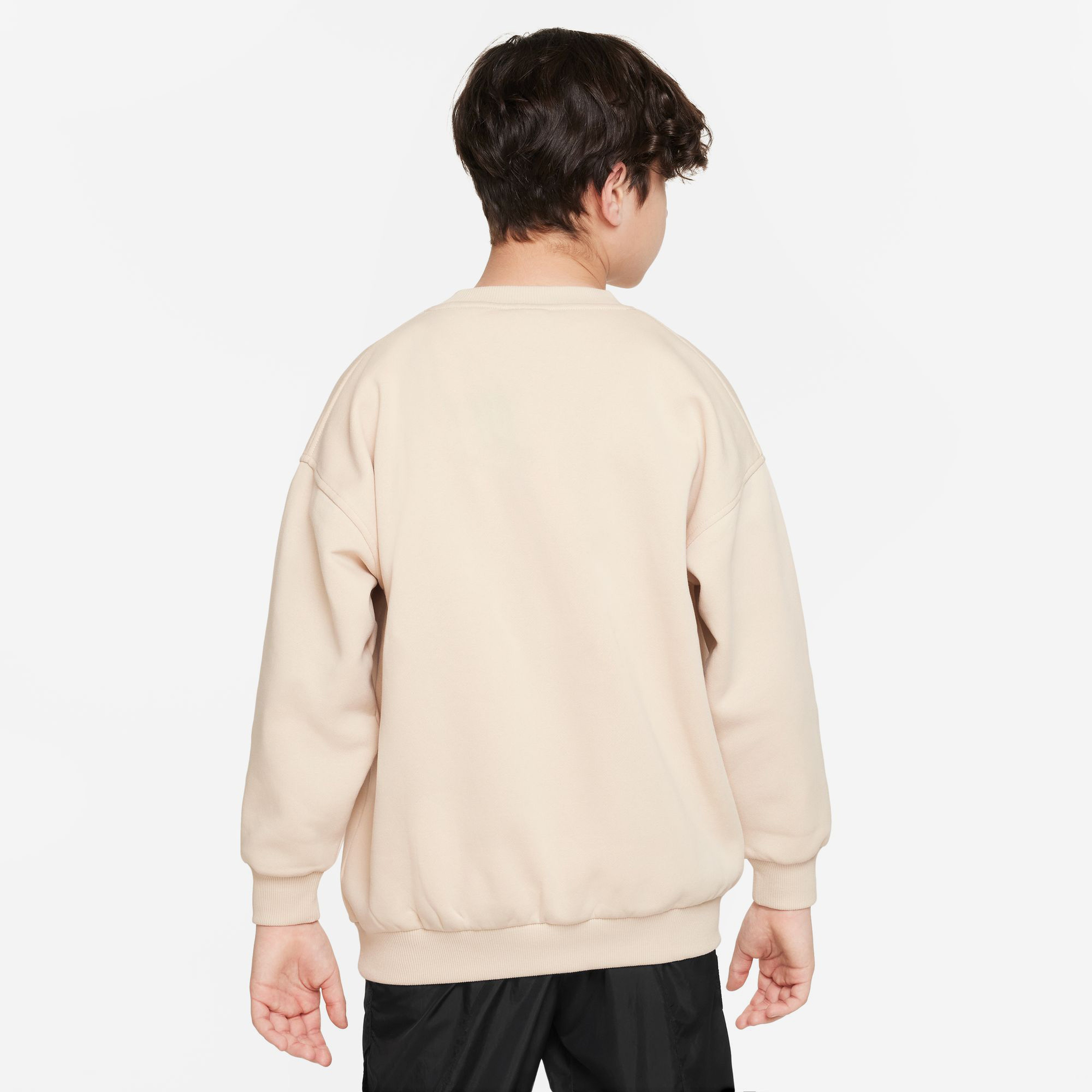 Nike Sportswear Club Fleece Oversize Çocuk Krem Sweatshirt