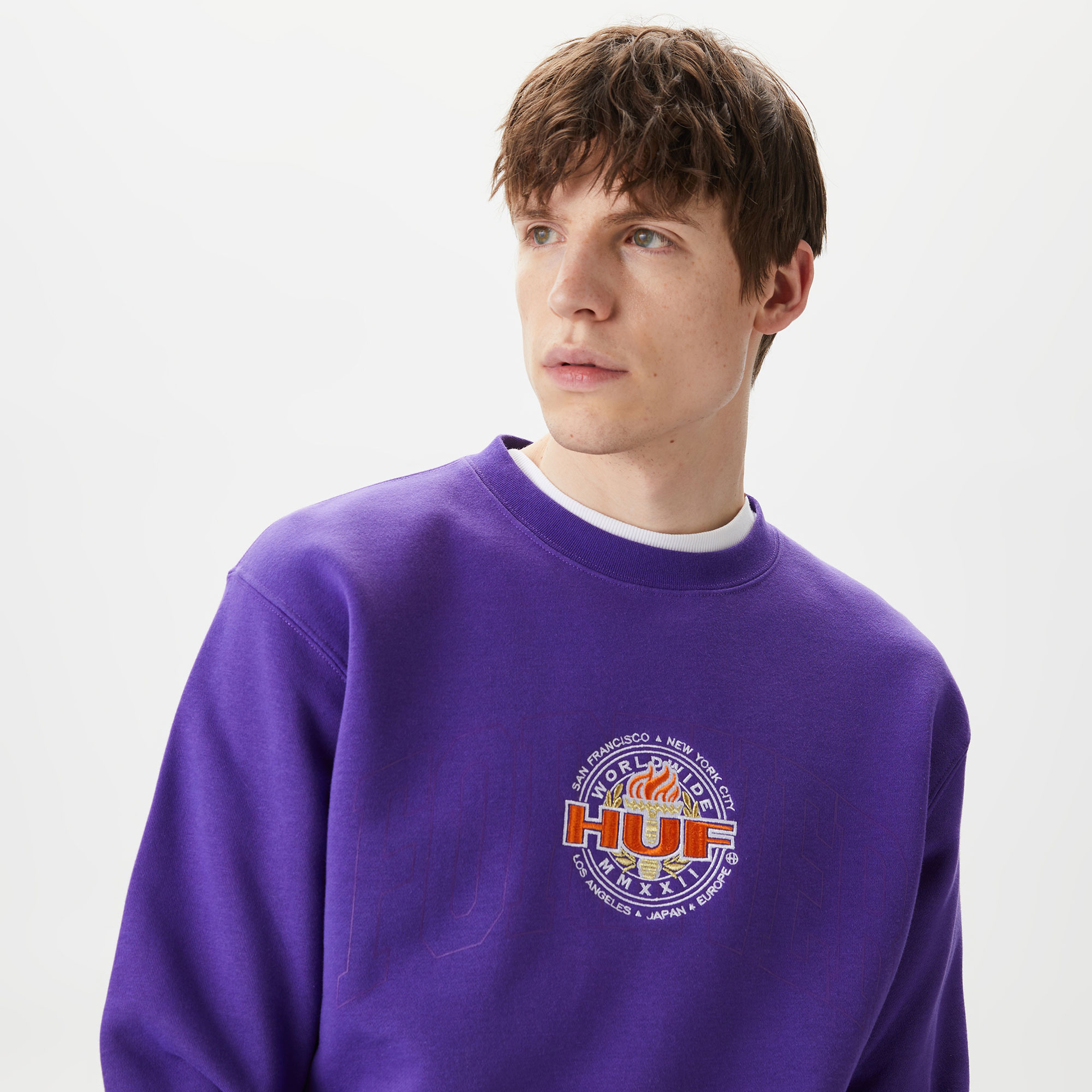 Huf Forever Torch Erkek Mor Sweatshirt