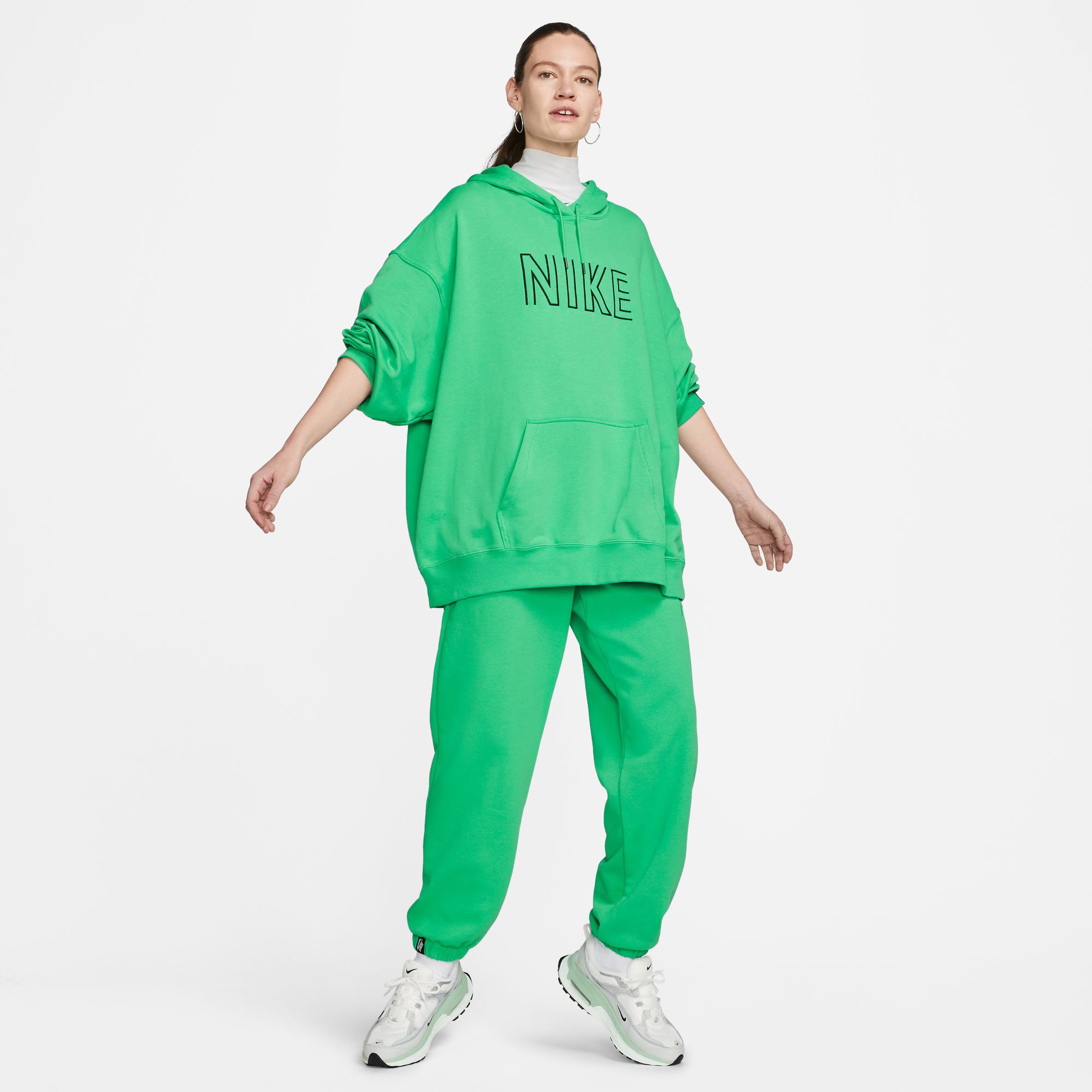 Nike Sportswear Kadın Yeşil Kapüşonlu Hoodie