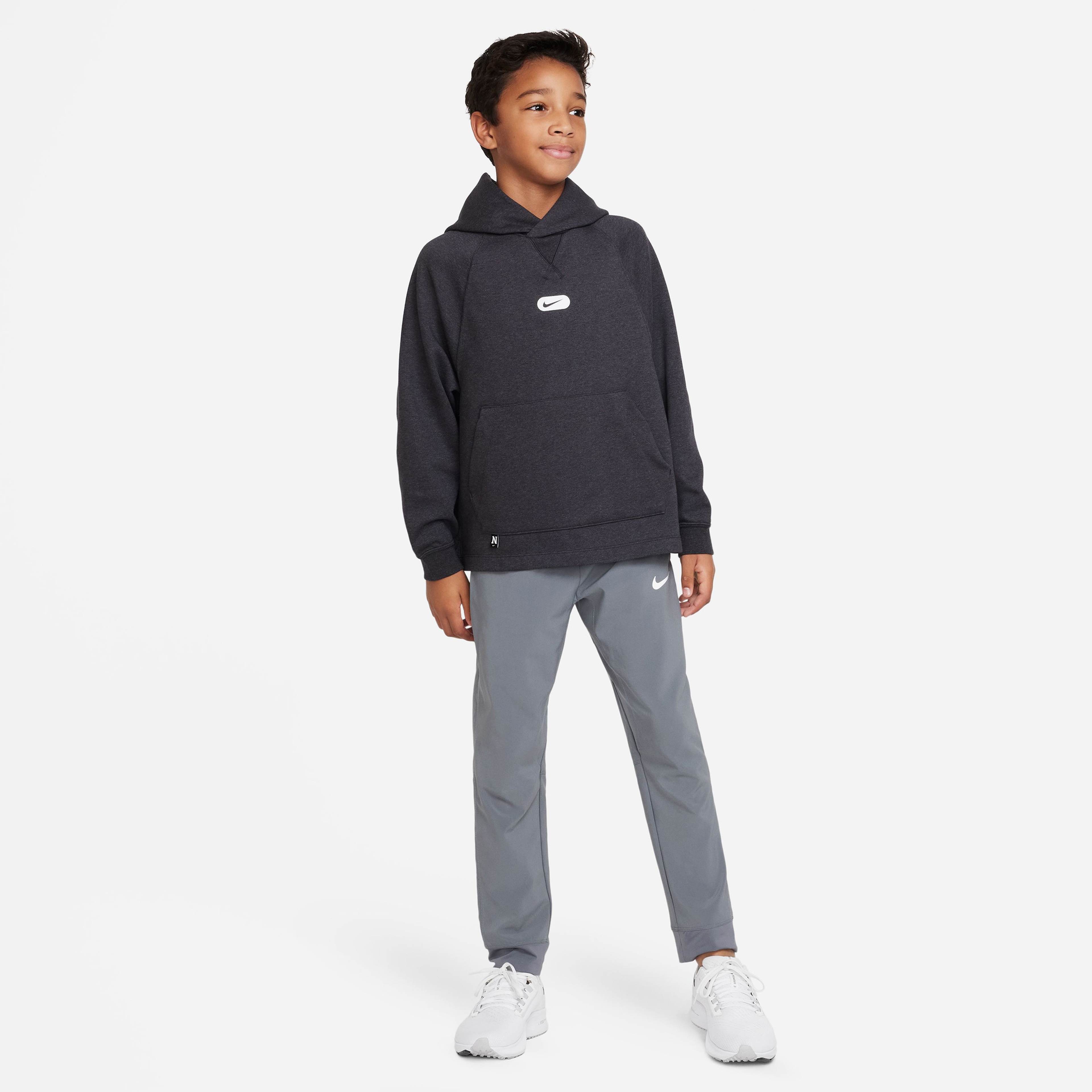 Nike Dri-FIT Athletics Çocuk Siyah Hoodie