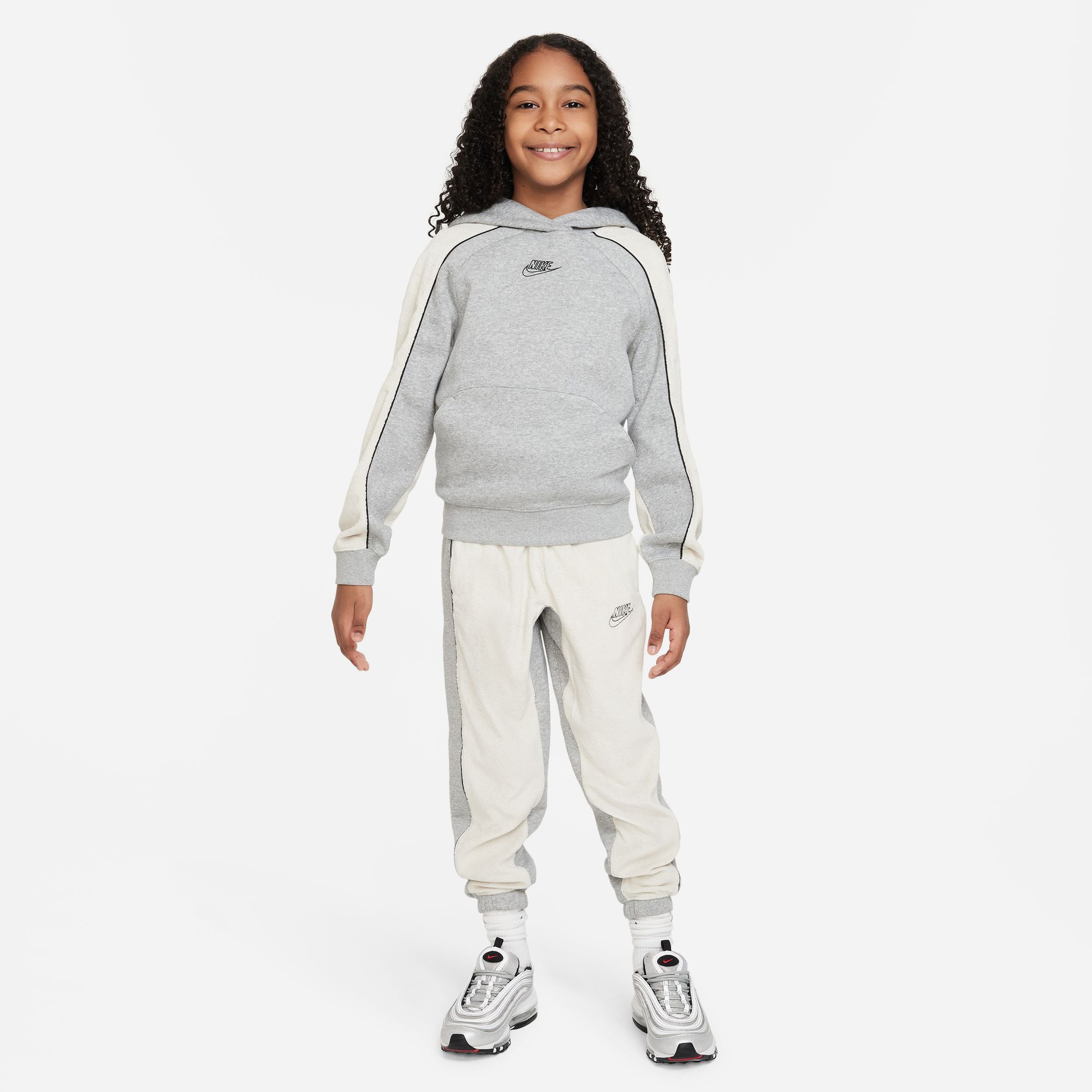 Nike Sportswear Amplify Çocuk Gri Hoodie