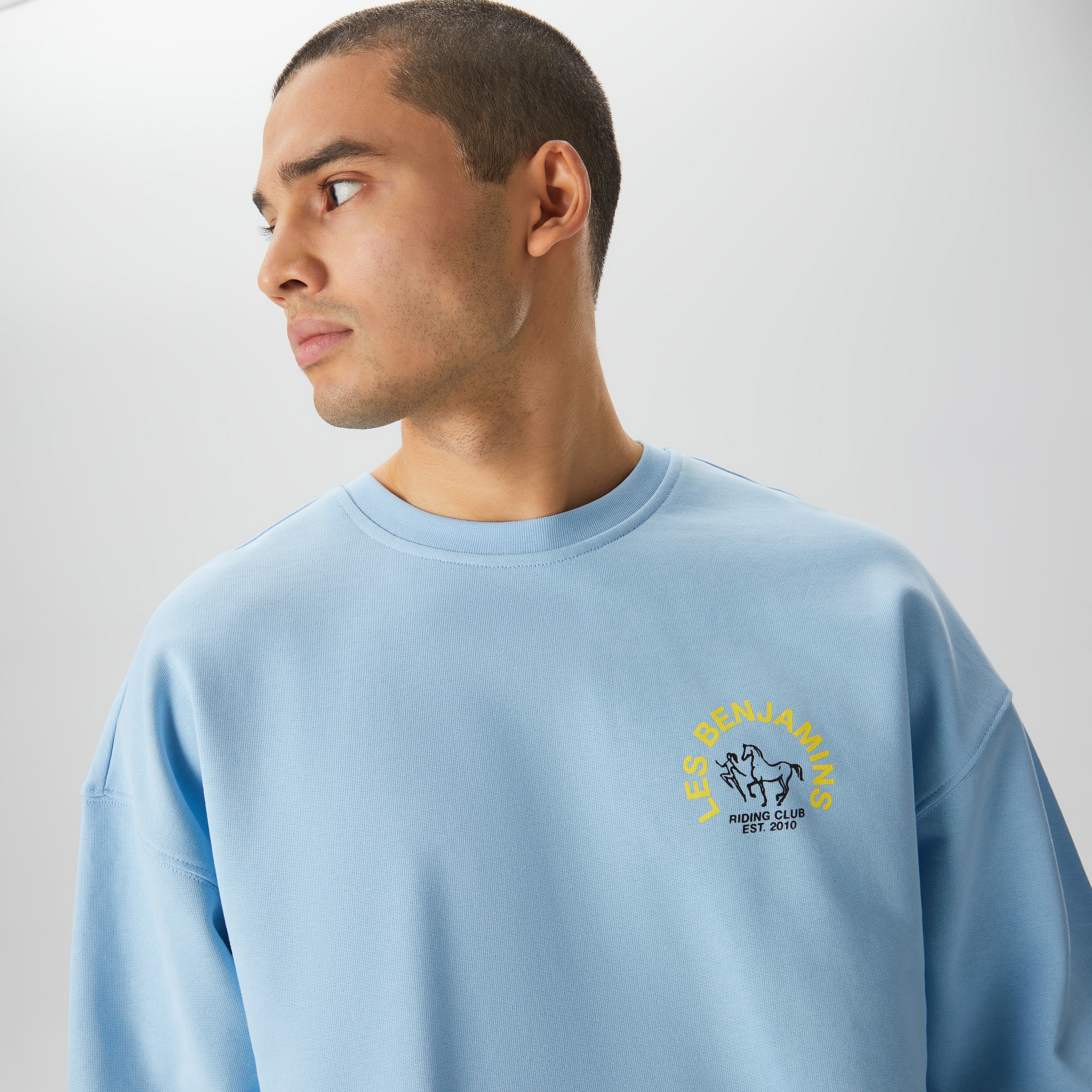 Les Benjamins Wholesale Exclusives Erkek Mavi Sweatshirt