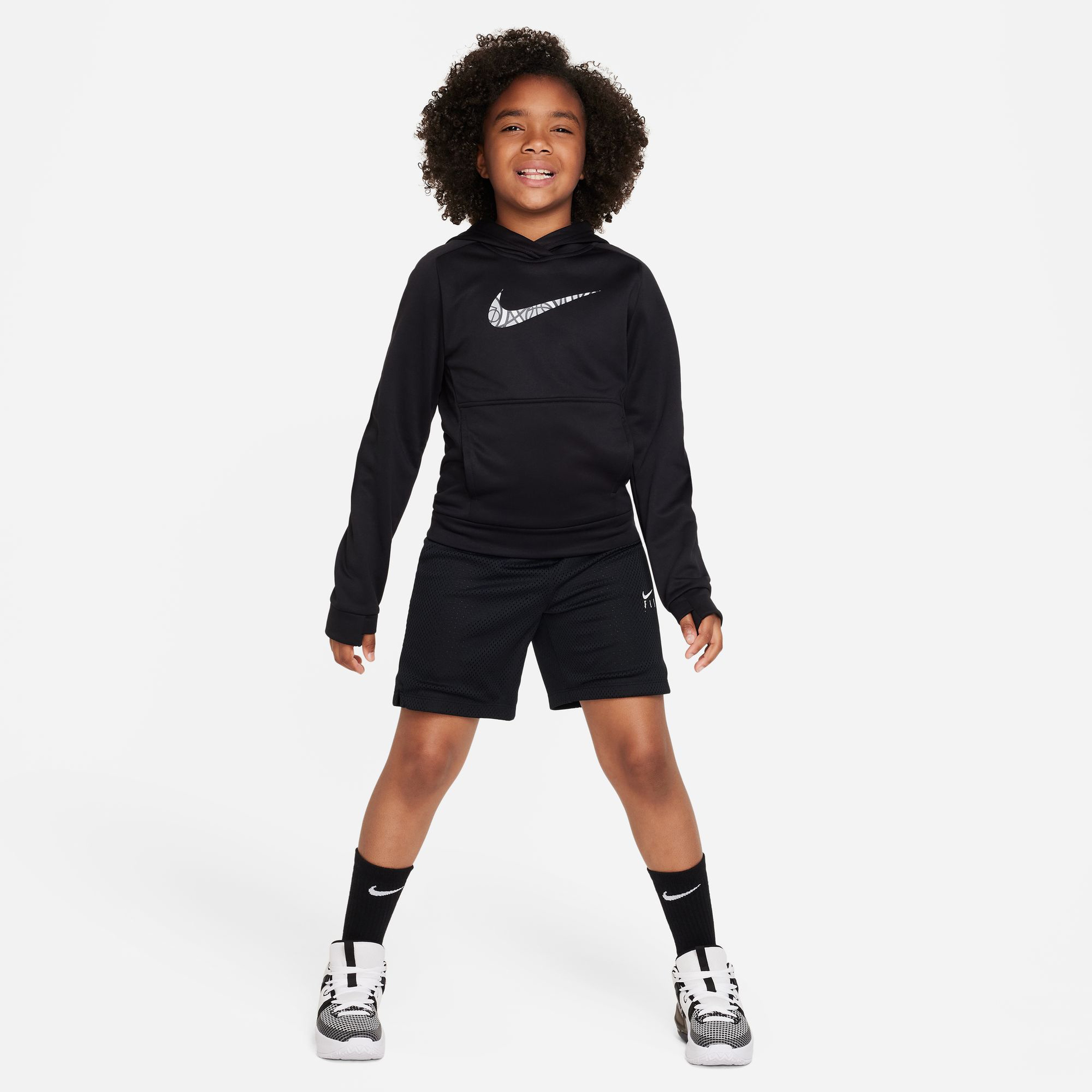 Nike Therma-FIT Çocuk Siyah Hoodie