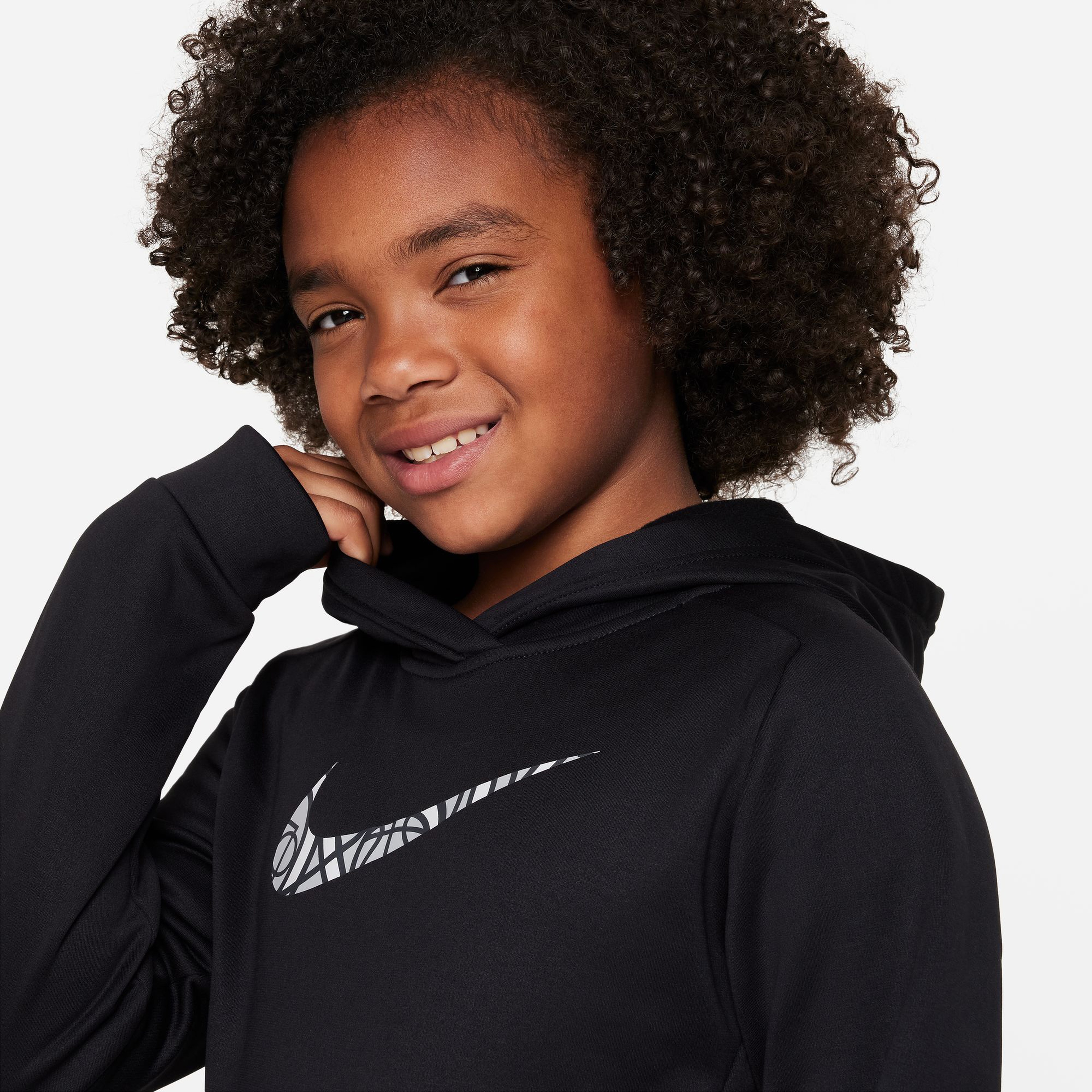 Nike Therma-FIT Çocuk Siyah Hoodie