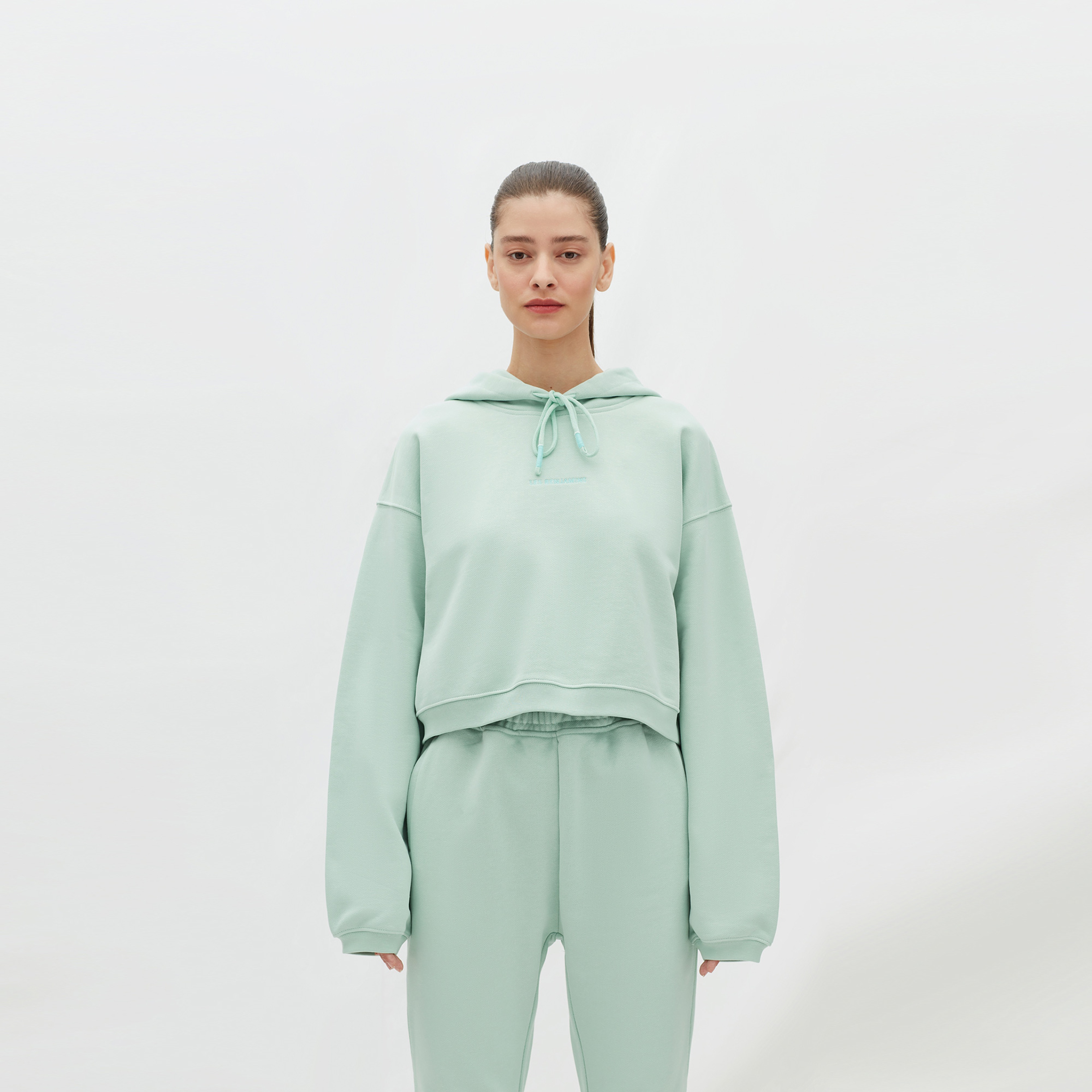 Les Benjamins Essentials Kadın Yeşil Hoodie