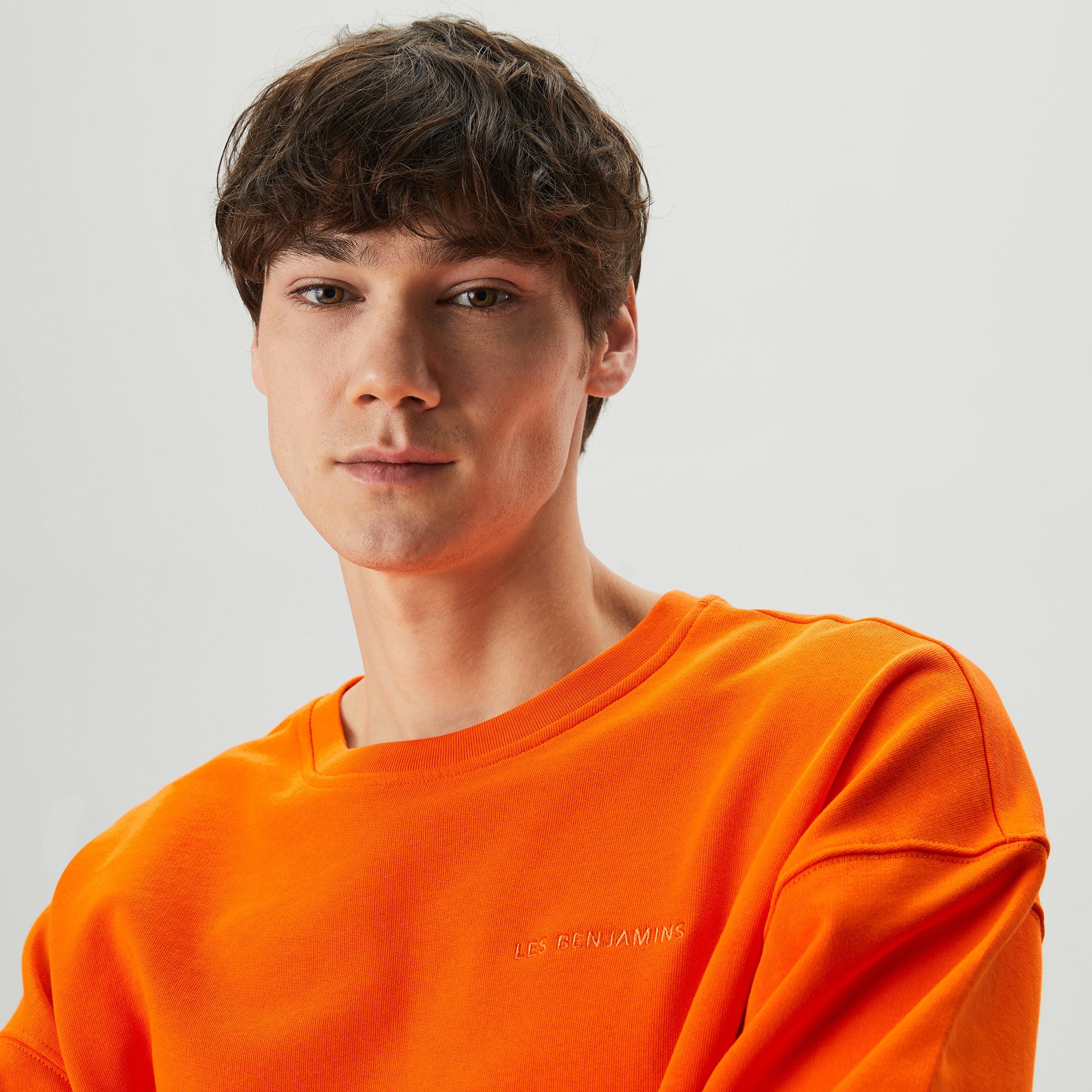 Les Benjamins Essentials Erkek Turuncu Sweatshirt