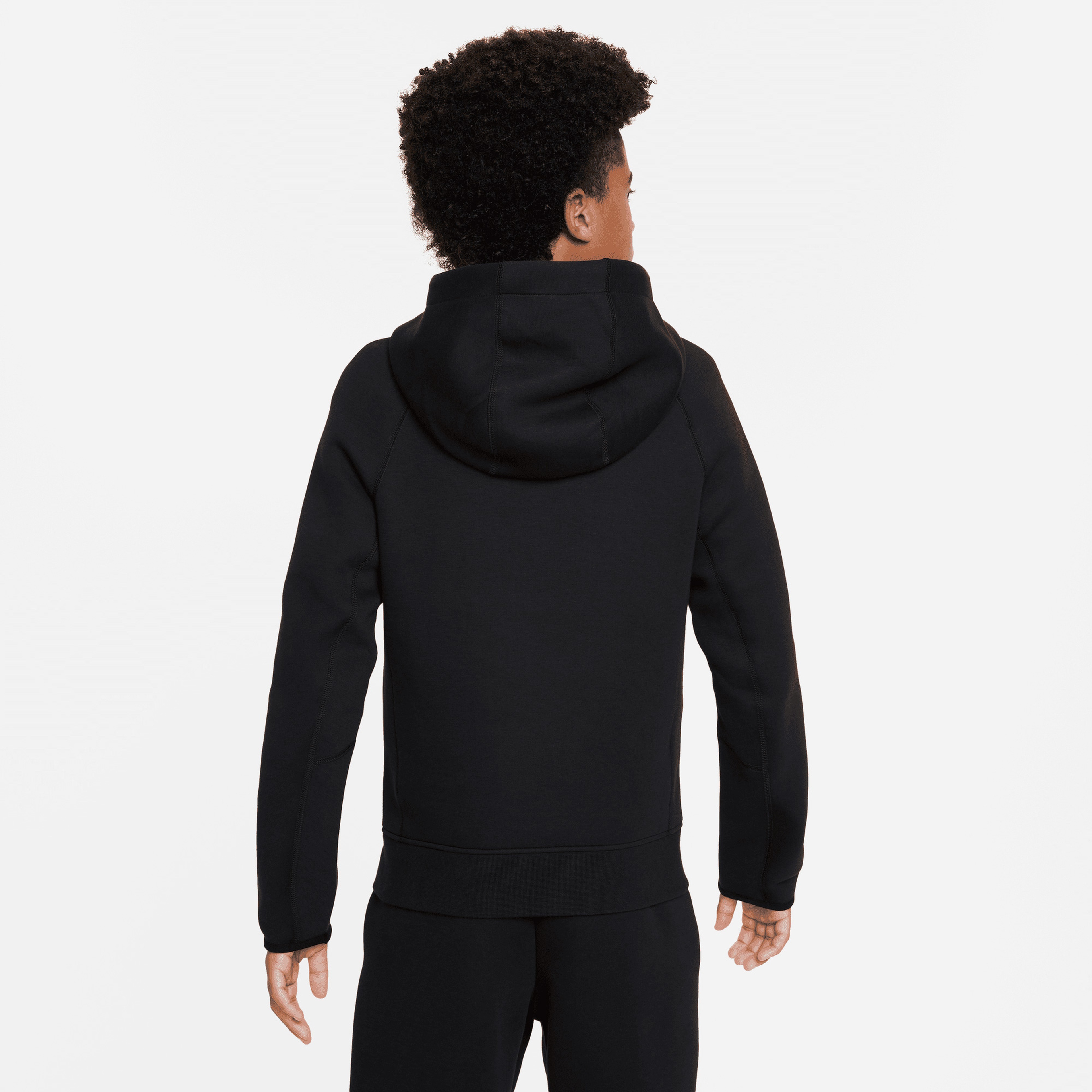 Nike Sportswear Tech Flc Po Çocuk Siyah Hoodie