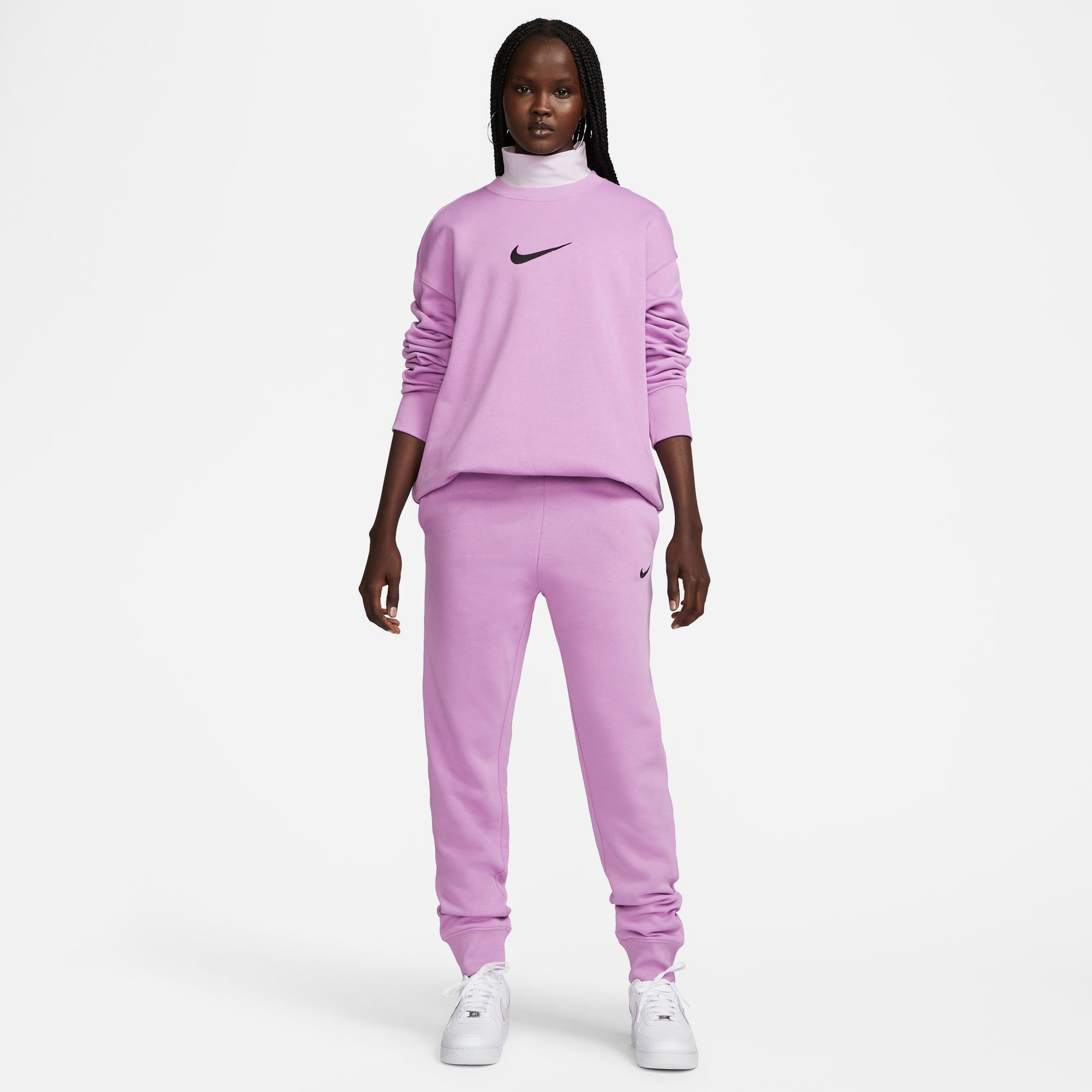 Nike Sportswear Phoenix Fleece Kadın Mor Sweatshirt