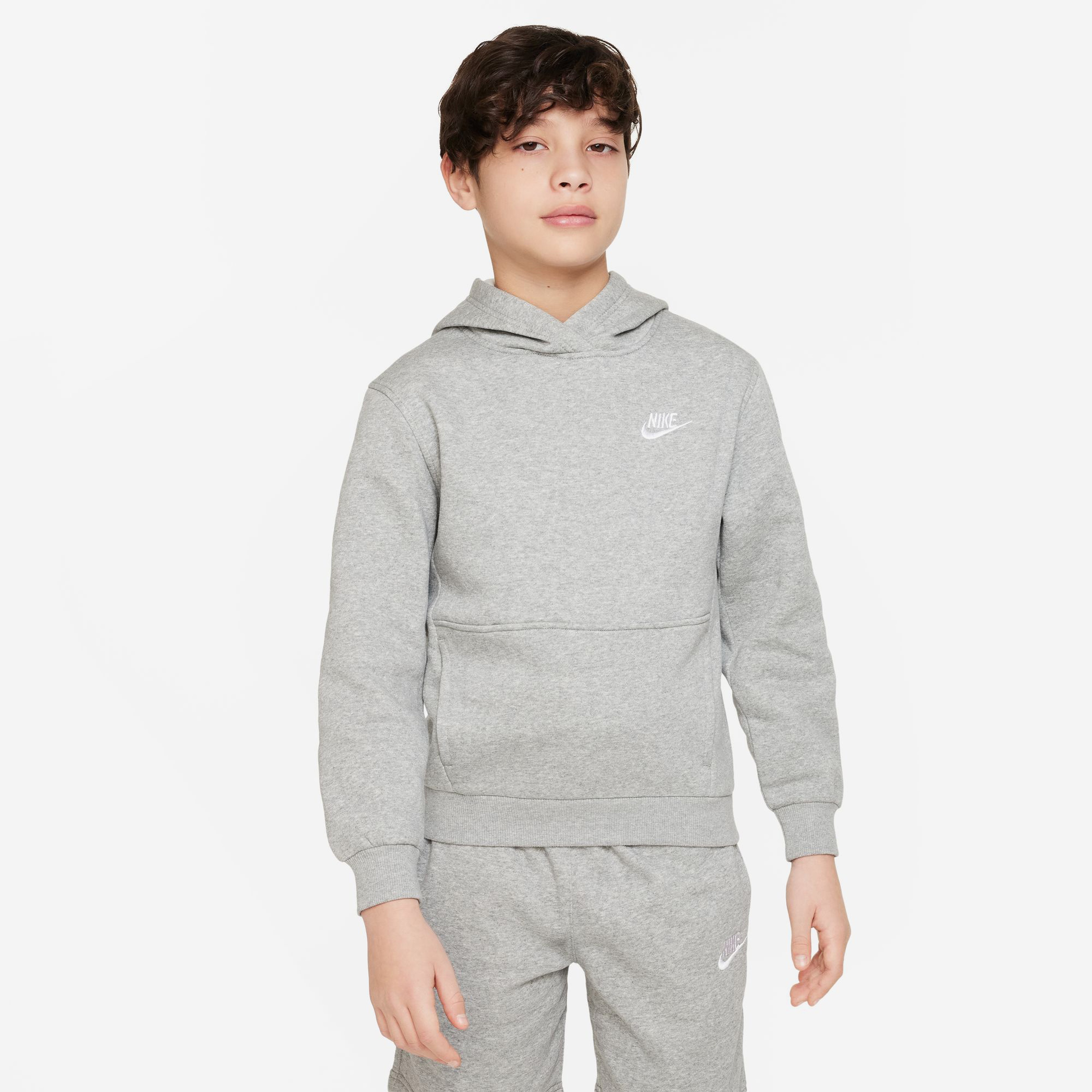 Nike Sportswear Club Fleece Çocuk Gri Hoodie
