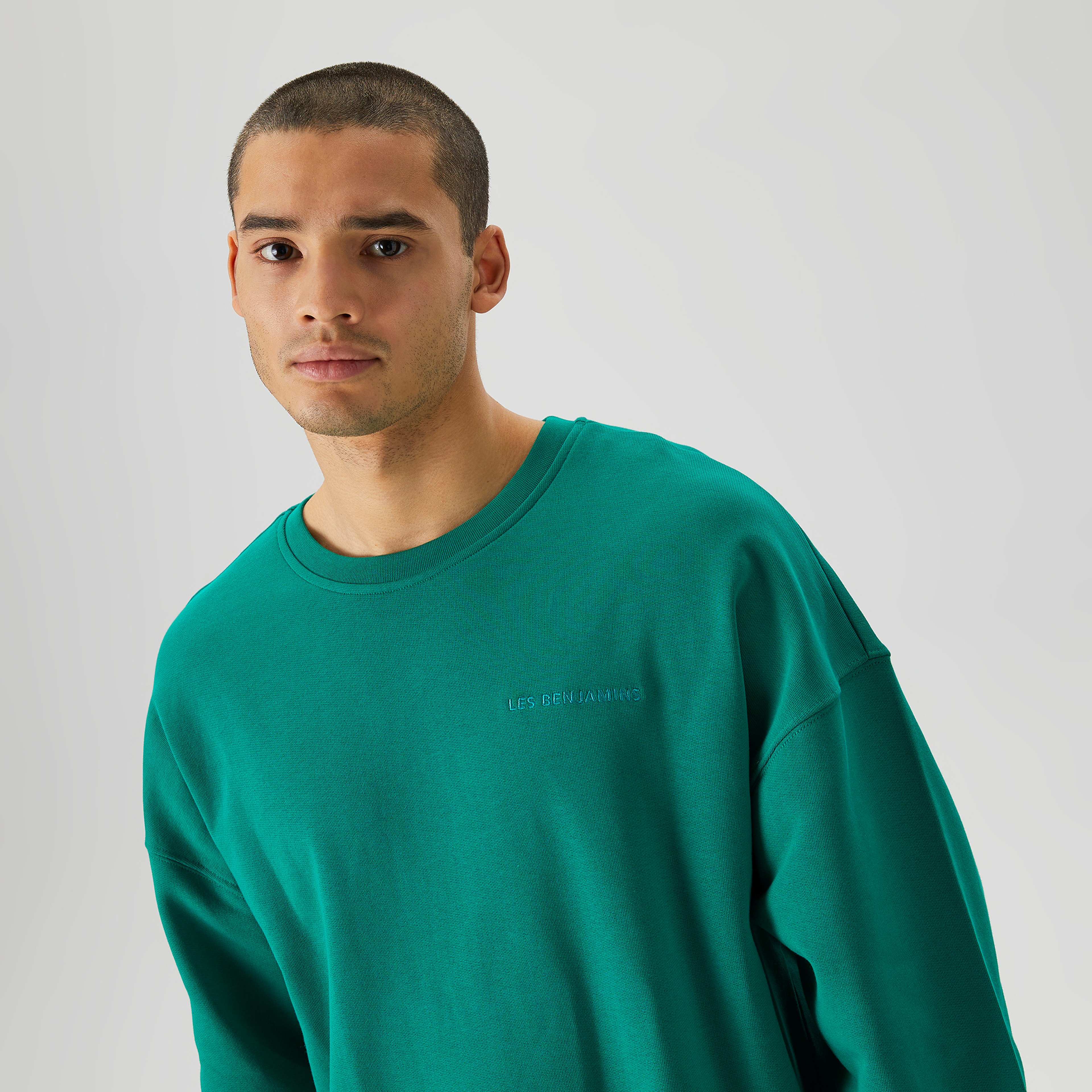 Les Benjamins Essentials Erkek Yeşil Sweatshirt