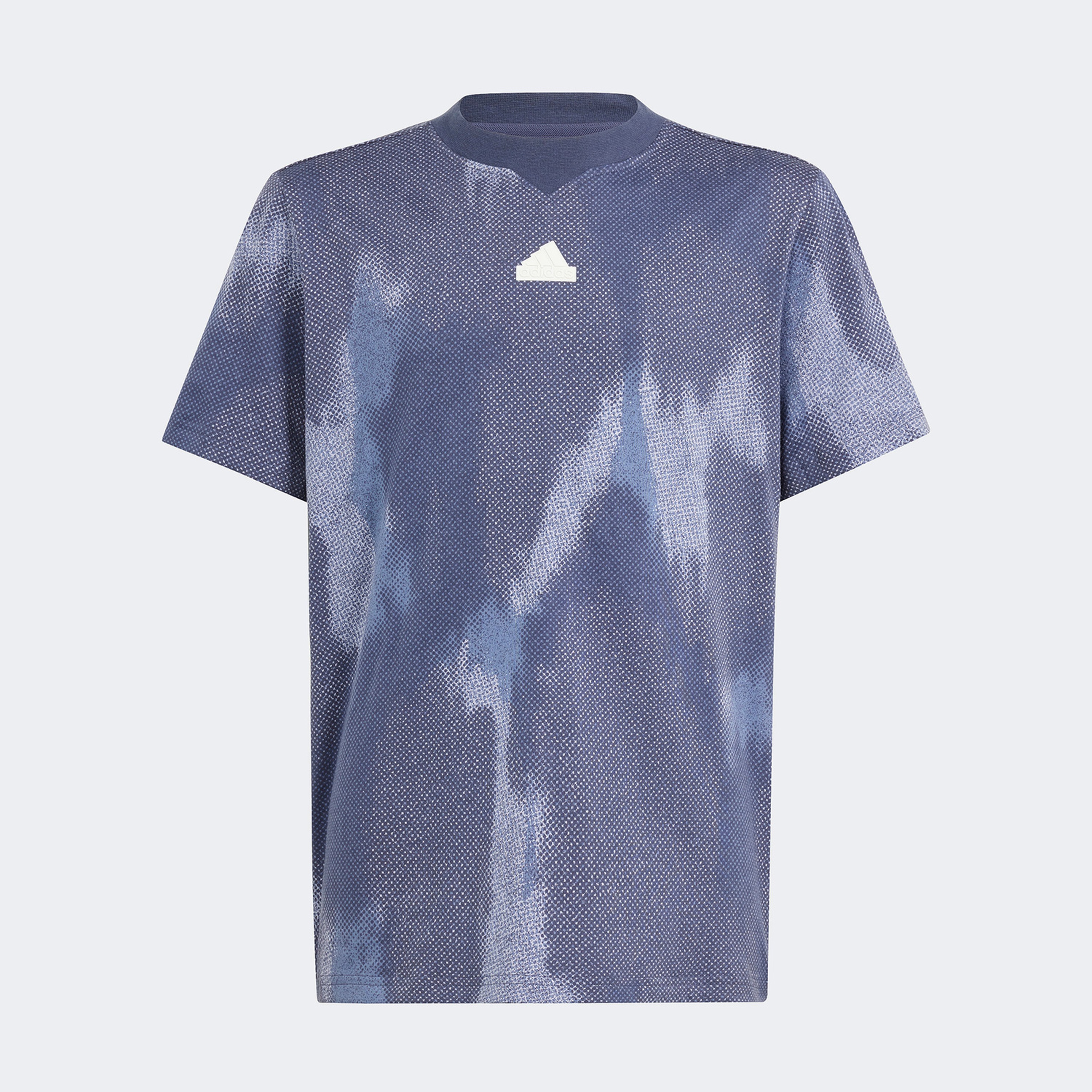 adidas Future Icons Allover Print Çocuk Mavi T-Shirt