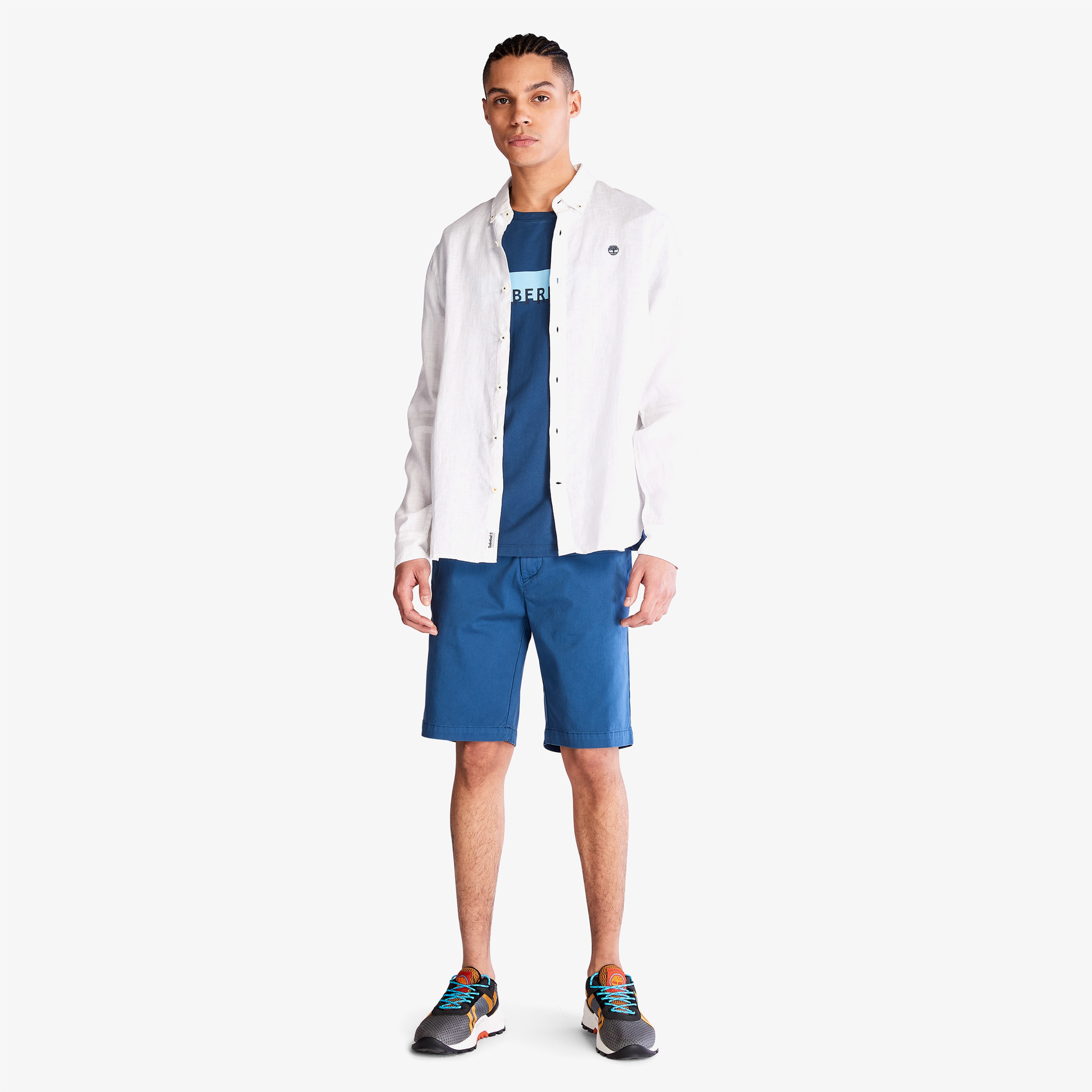 Timberland Linen Shirt Erkek Beyaz Gömlek
