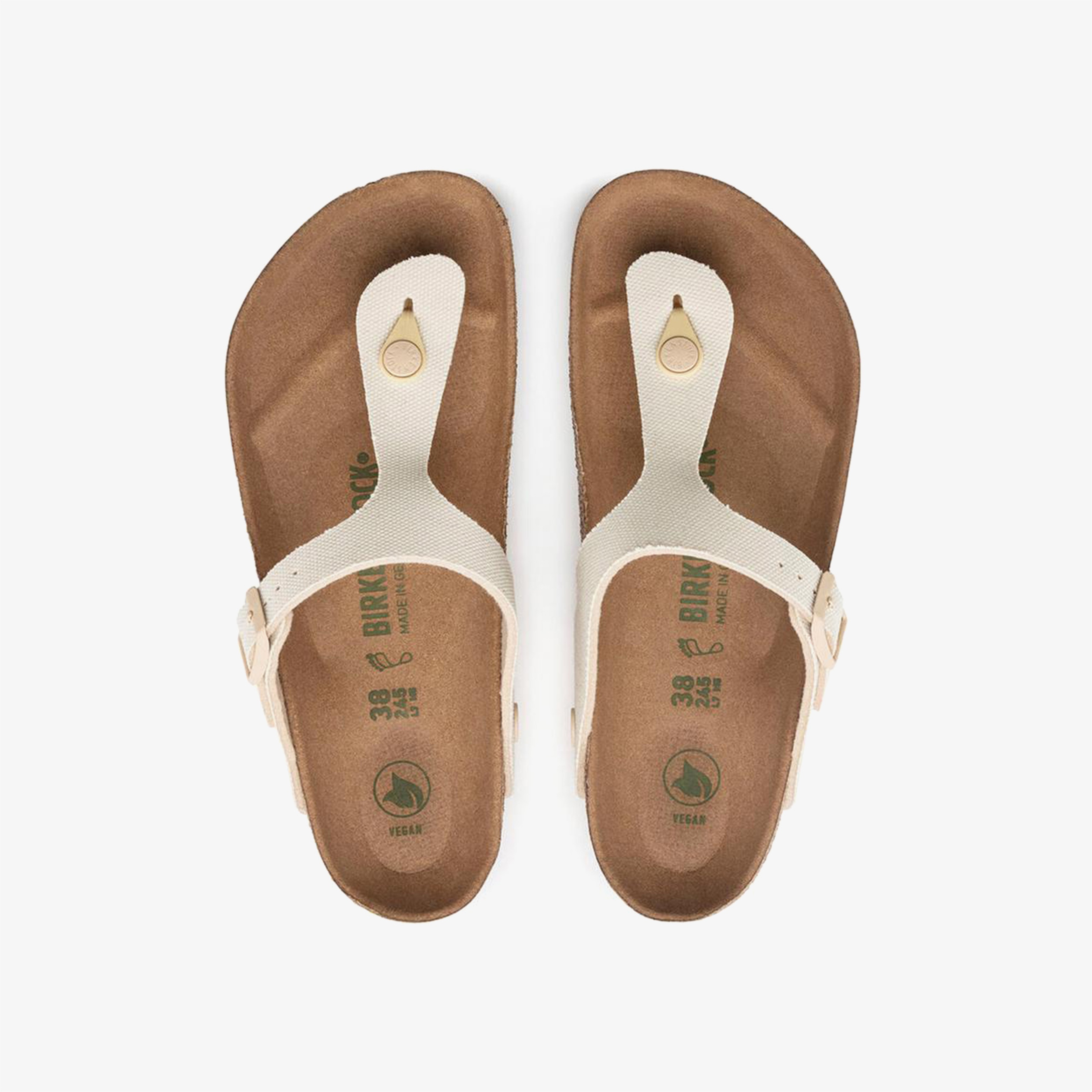 Birkenstock Gizeh Tex Canvas Vegan Kadın Krem Rengi Terlik