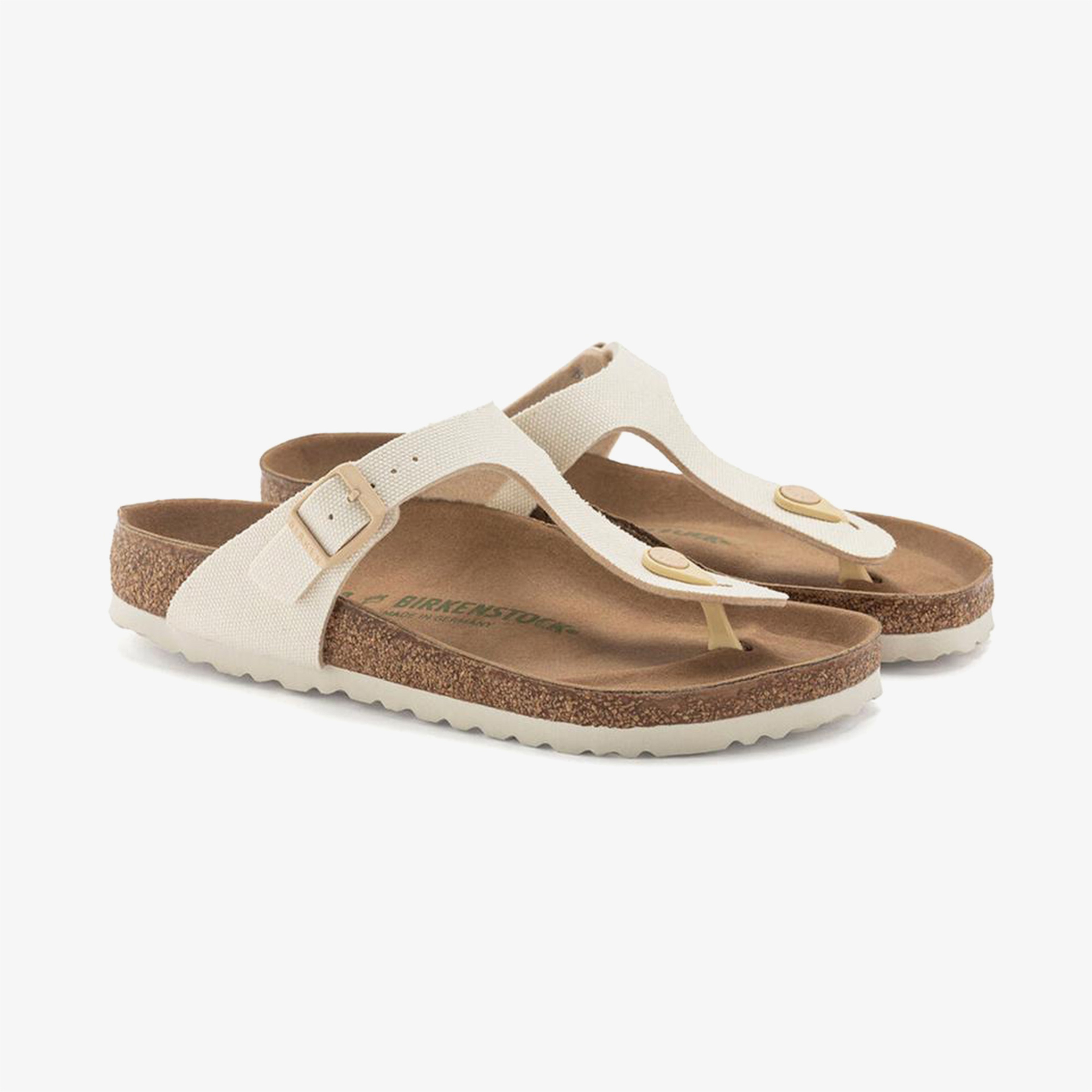 Birkenstock Gizeh Tex Canvas Vegan Kadın Krem Rengi Terlik