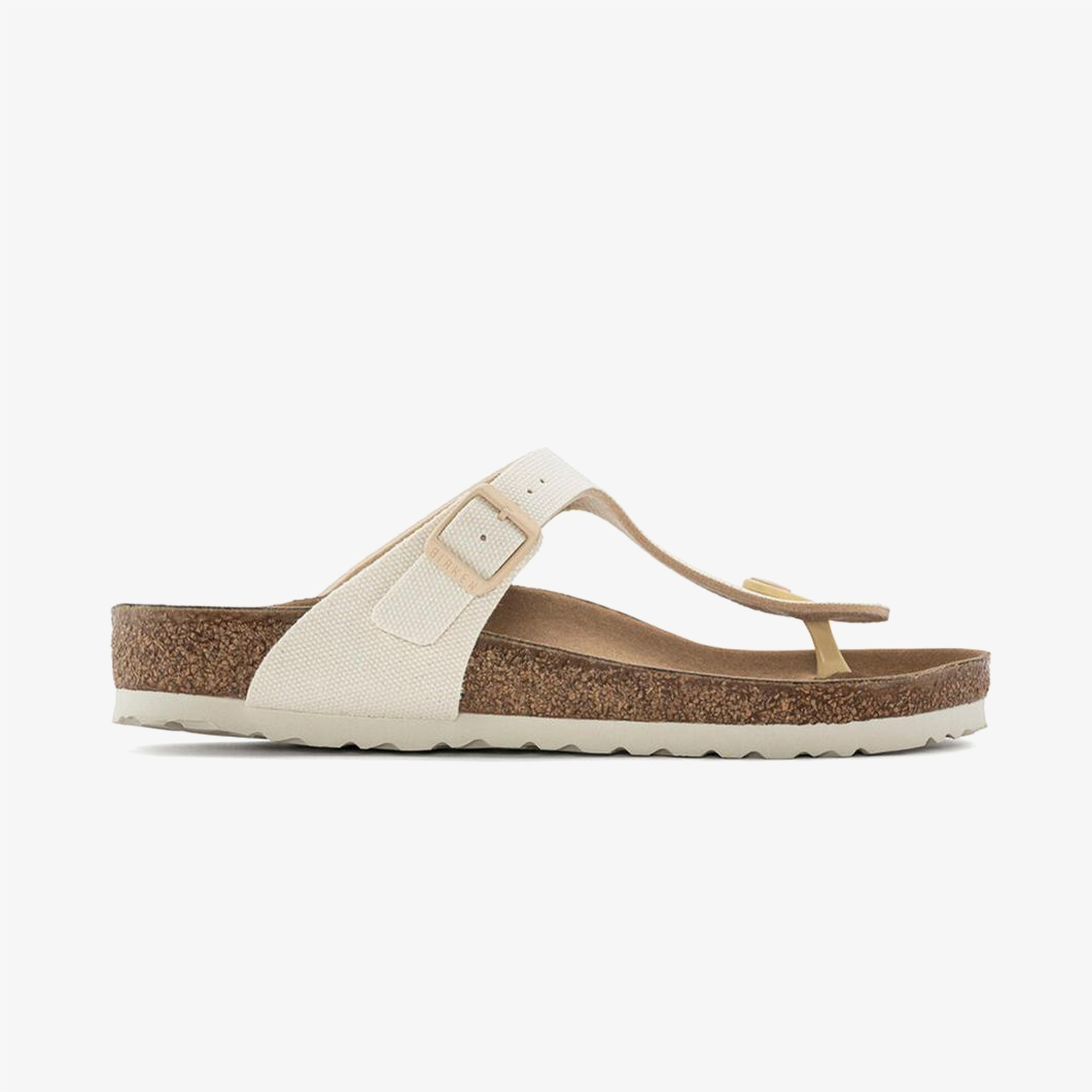 Birkenstock Gizeh Tex Canvas Vegan Kadın Krem Rengi Terlik