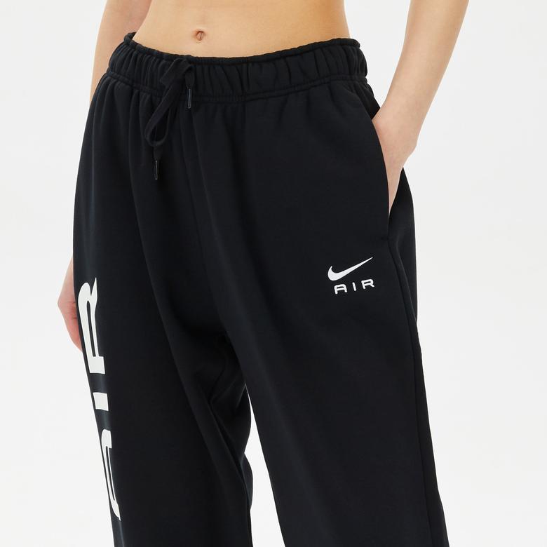 Nike Sportswear Air Fleece Oversize High Rise Kadın Siyah Eşofman Altı