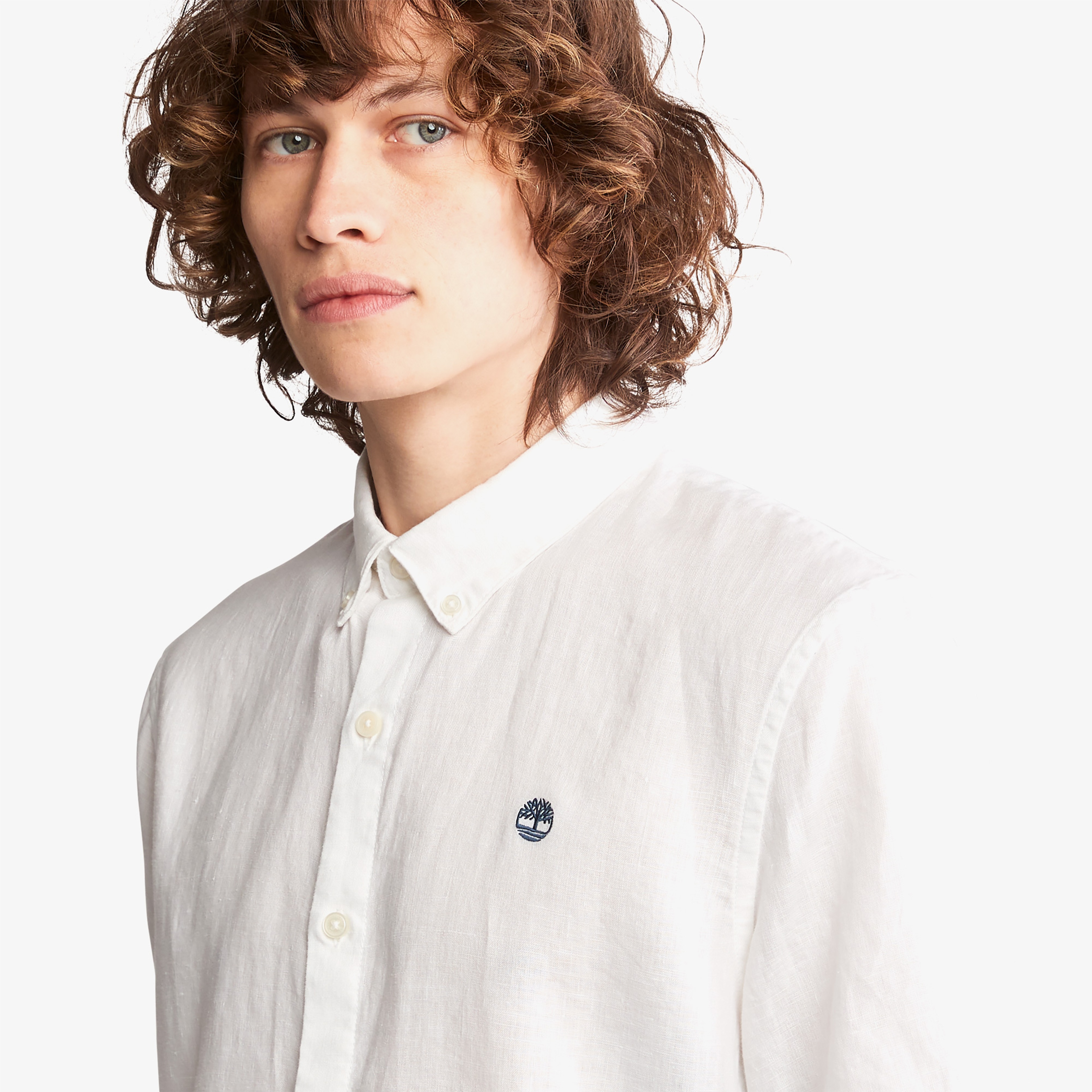Timberland Linen Erkek Beyaz Gömlek
