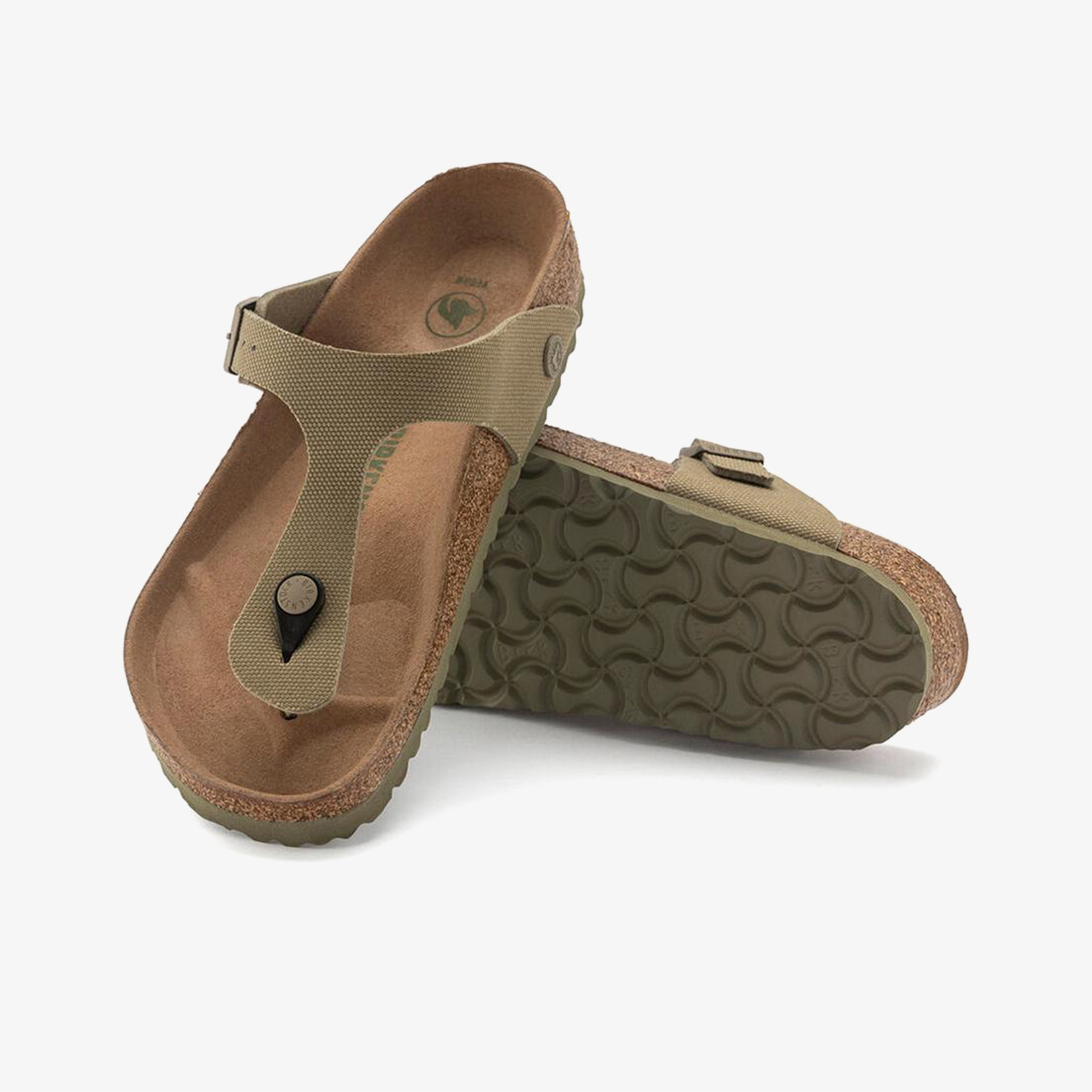 Birkenstock Gizeh Tex Canvas Vegan Kadın Haki Terlik