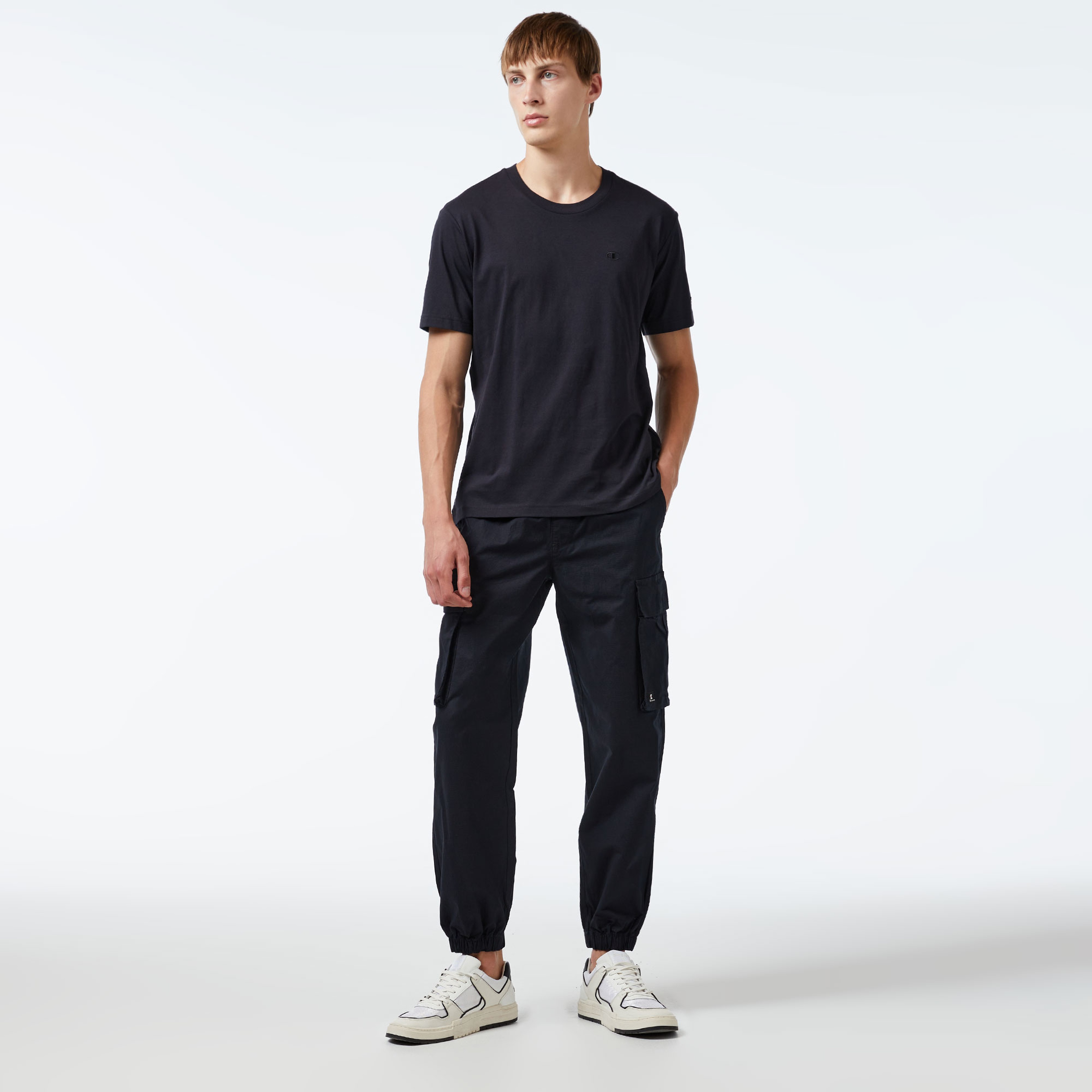 Champion Elastic Cuff Kargo Erkek Siyah Pantolon